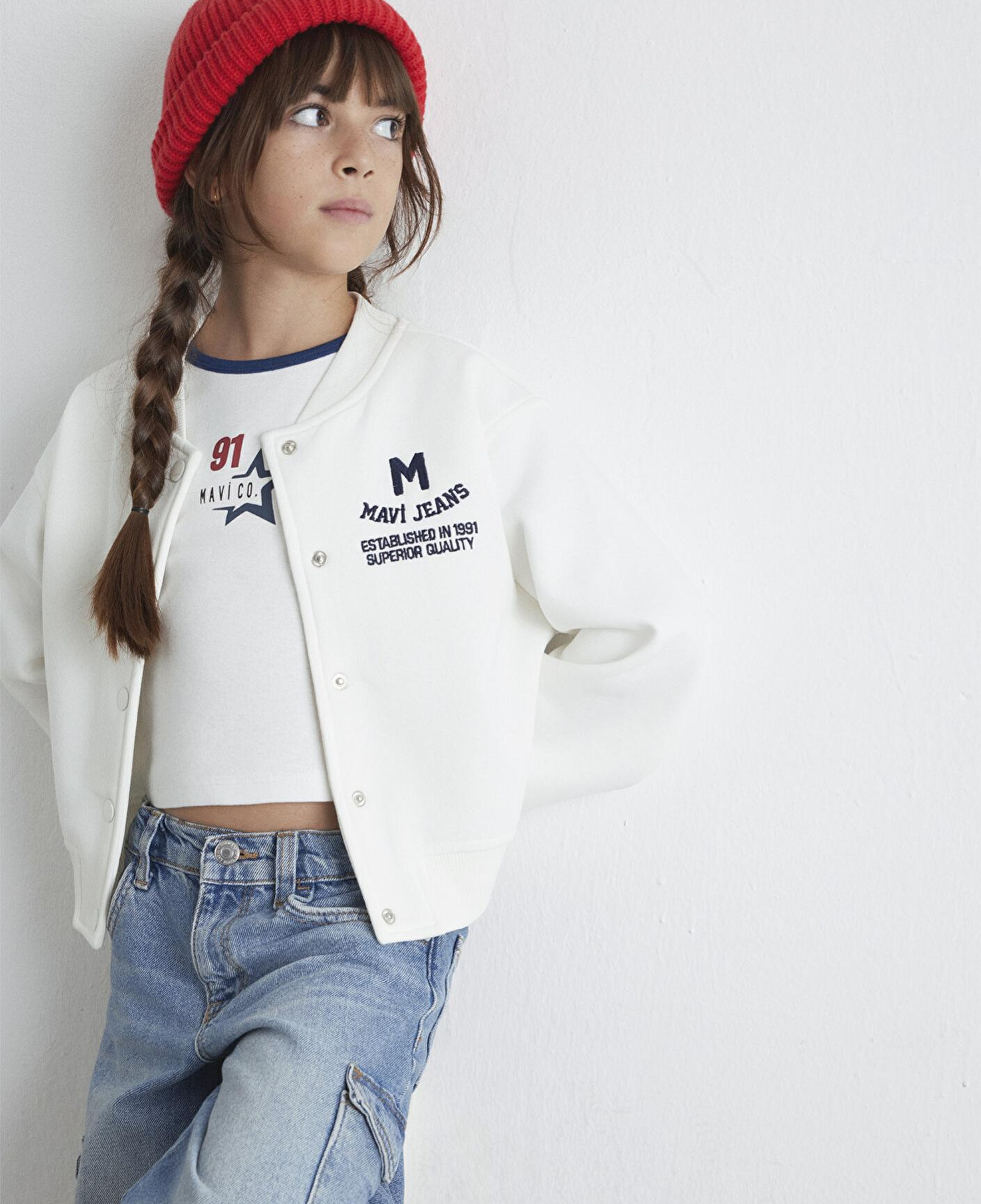 Mavi M Logo Patchli Ekru Bomber Ceket 7S10086-70057