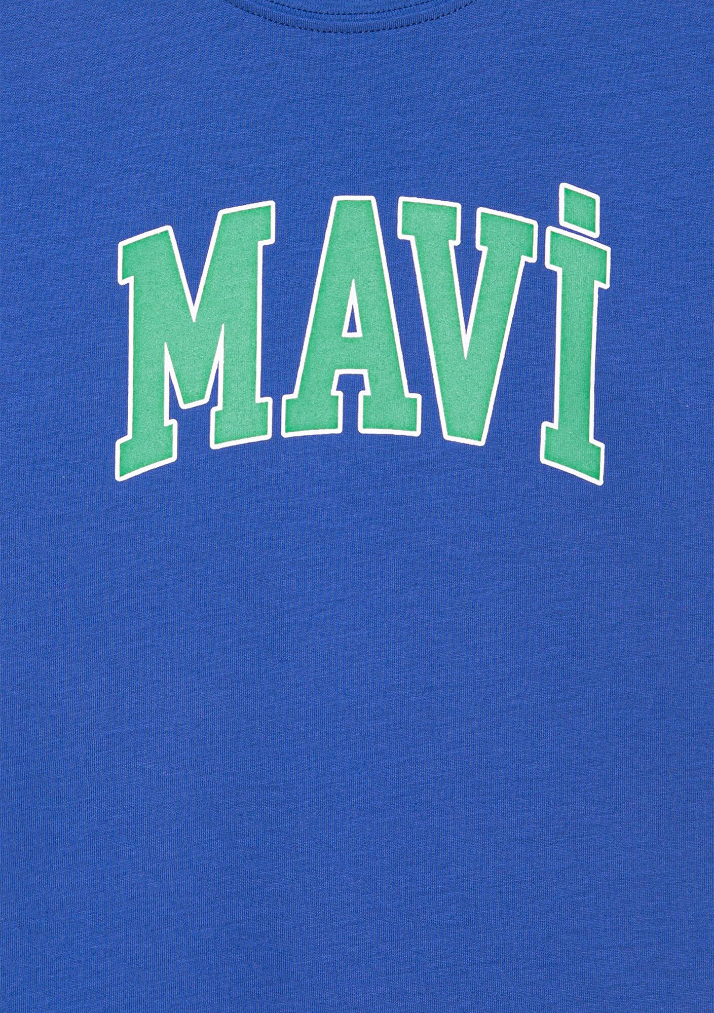 Mavi Mavi Logo Baskılı Mavi Tişört Regular Fit / Normal Kesim 6610030-70576