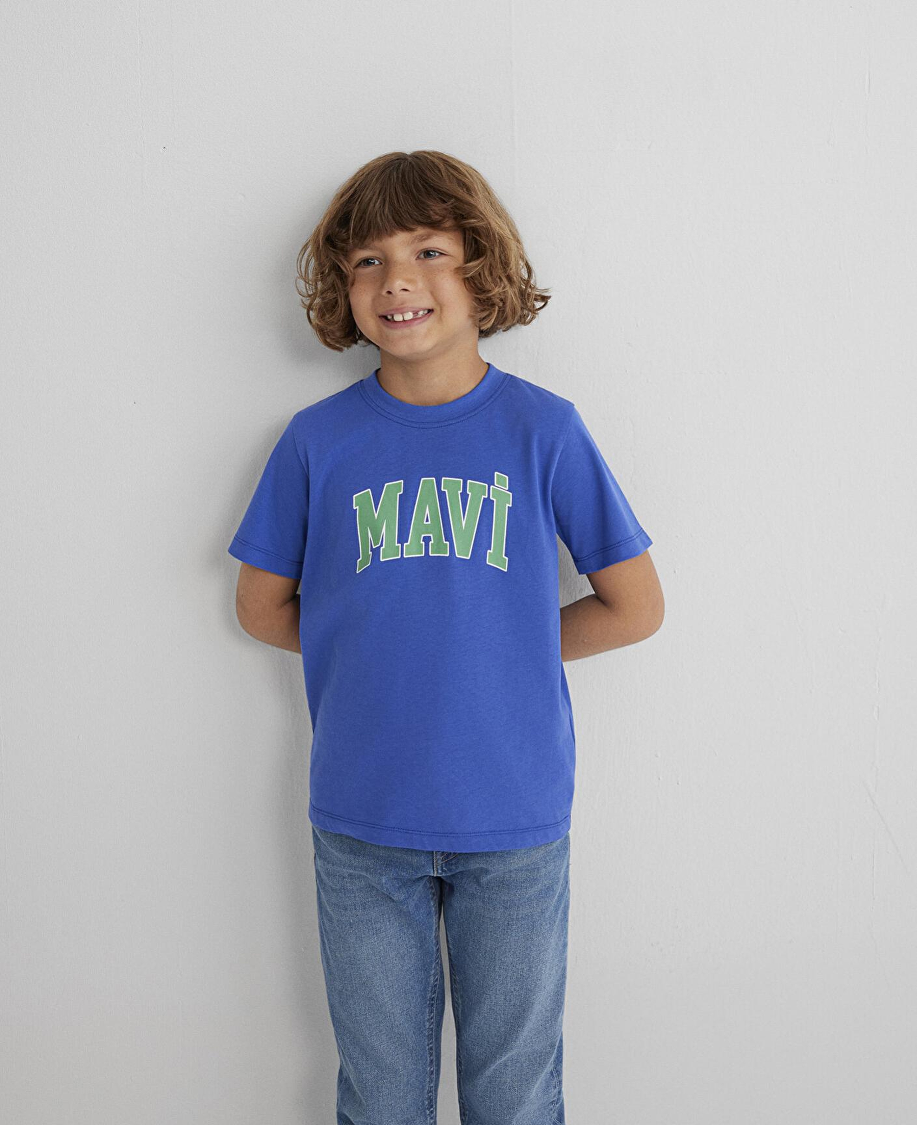 Mavi Mavi Logo Baskılı Mavi Tişört Regular Fit / Normal Kesim 6610030-70576