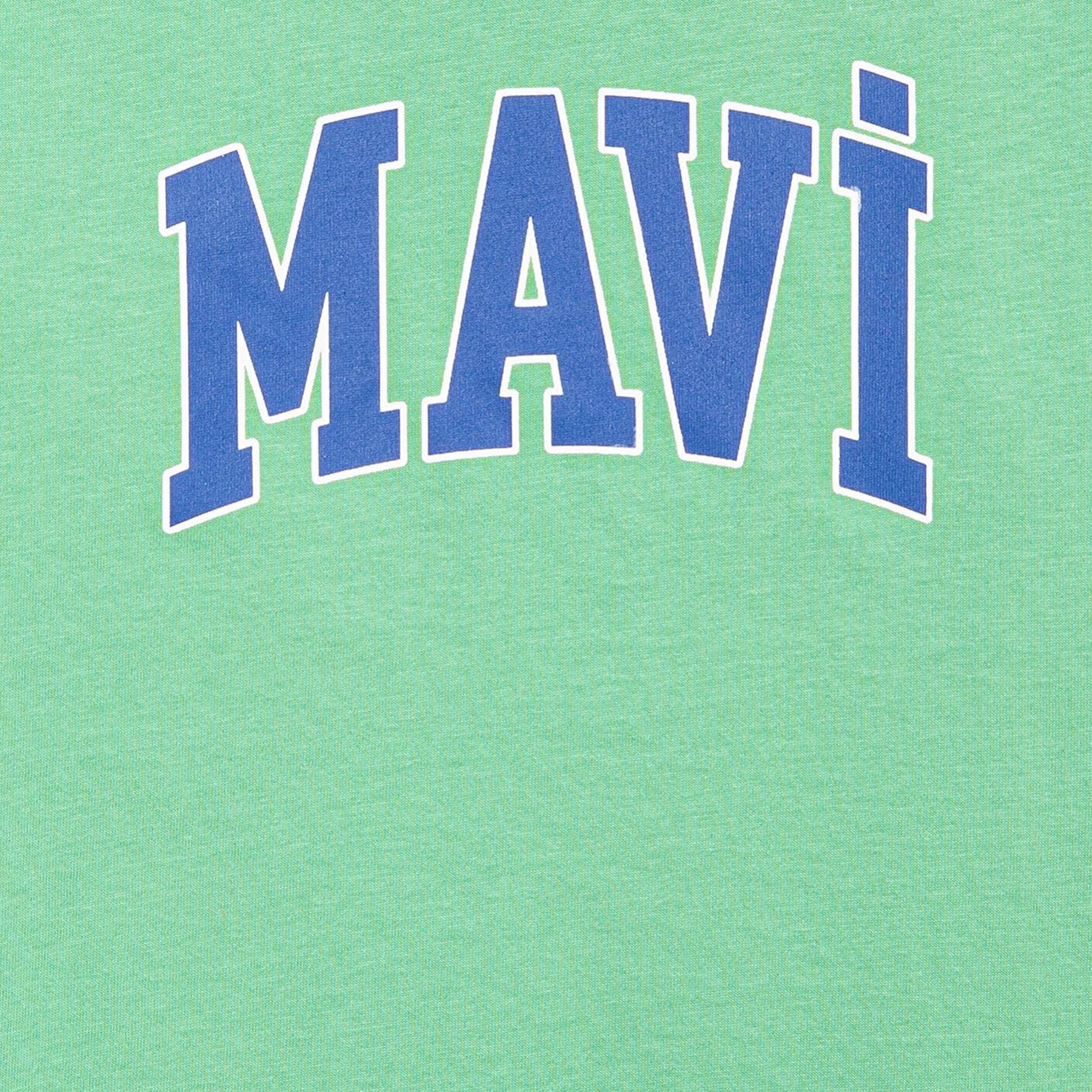 Mavi Mavi Logo Baskılı Yeşil Tişört Regular Fit / Normal Kesim 6610030-71789