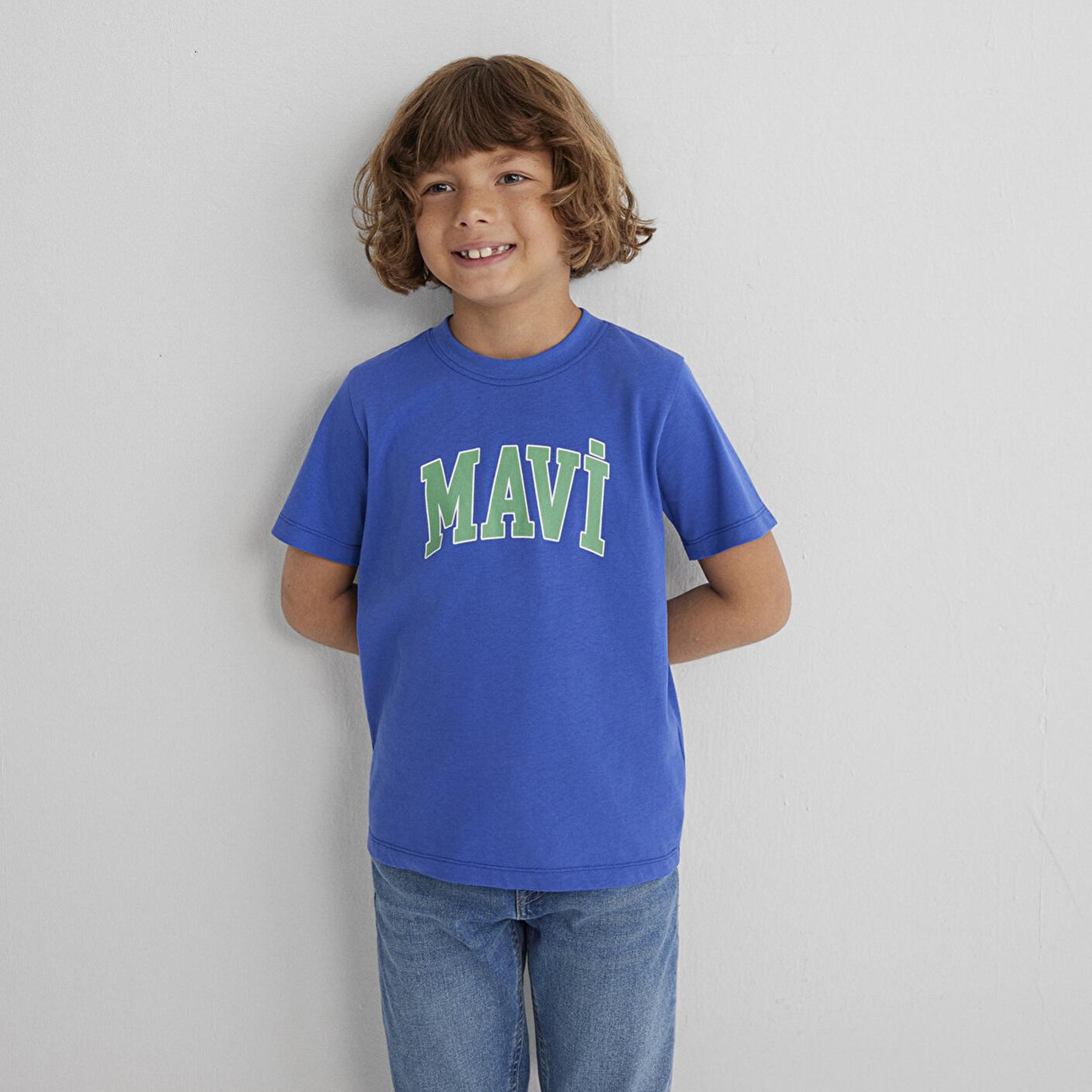 Mavi Mavi Logo Baskılı Mavi Tişört Regular Fit / Normal Kesim 6610030-70576