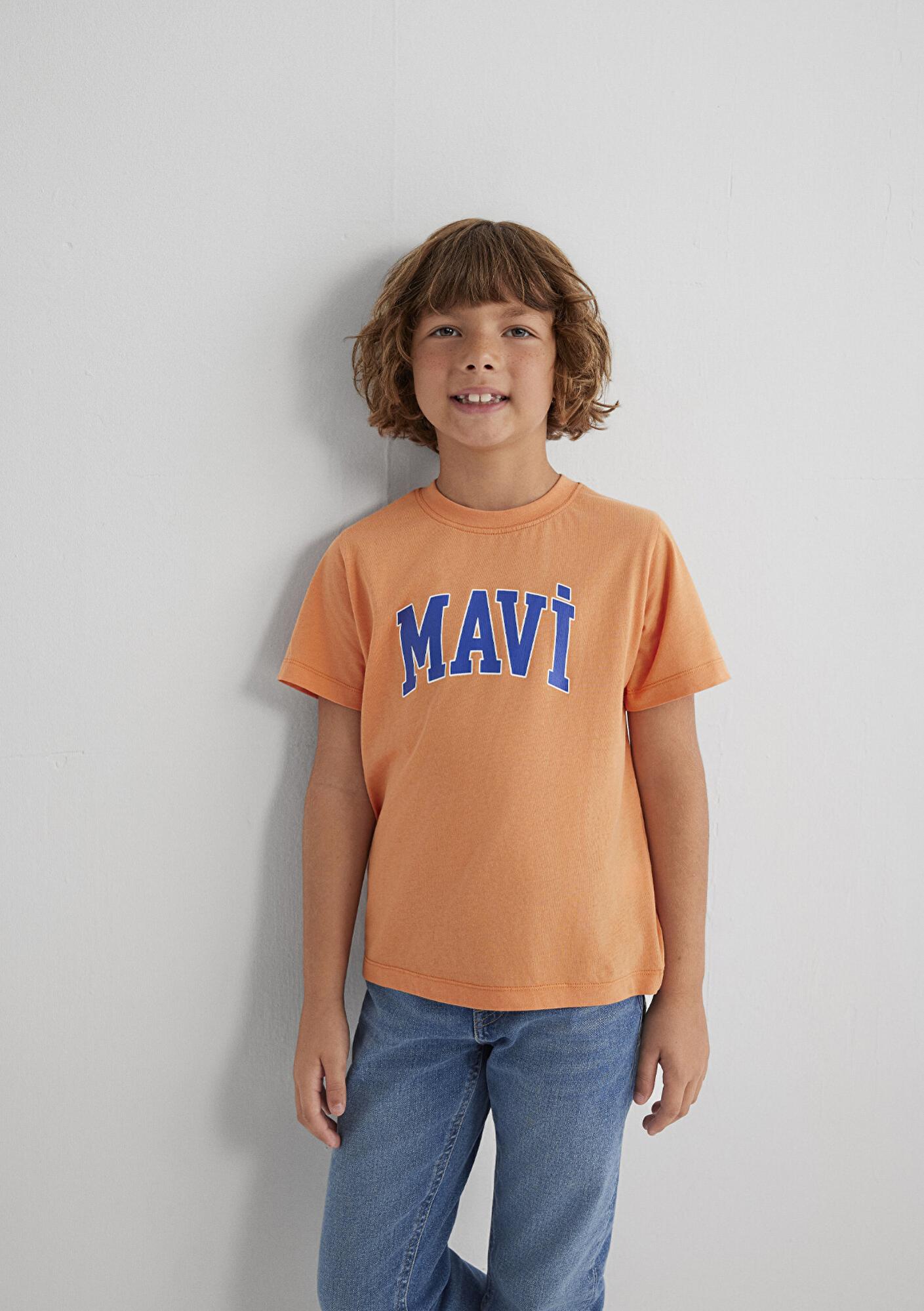 Mavi Mavi Logo Baskılı Turuncu Tişört Regular Fit / Normal Kesim 6610030-71421