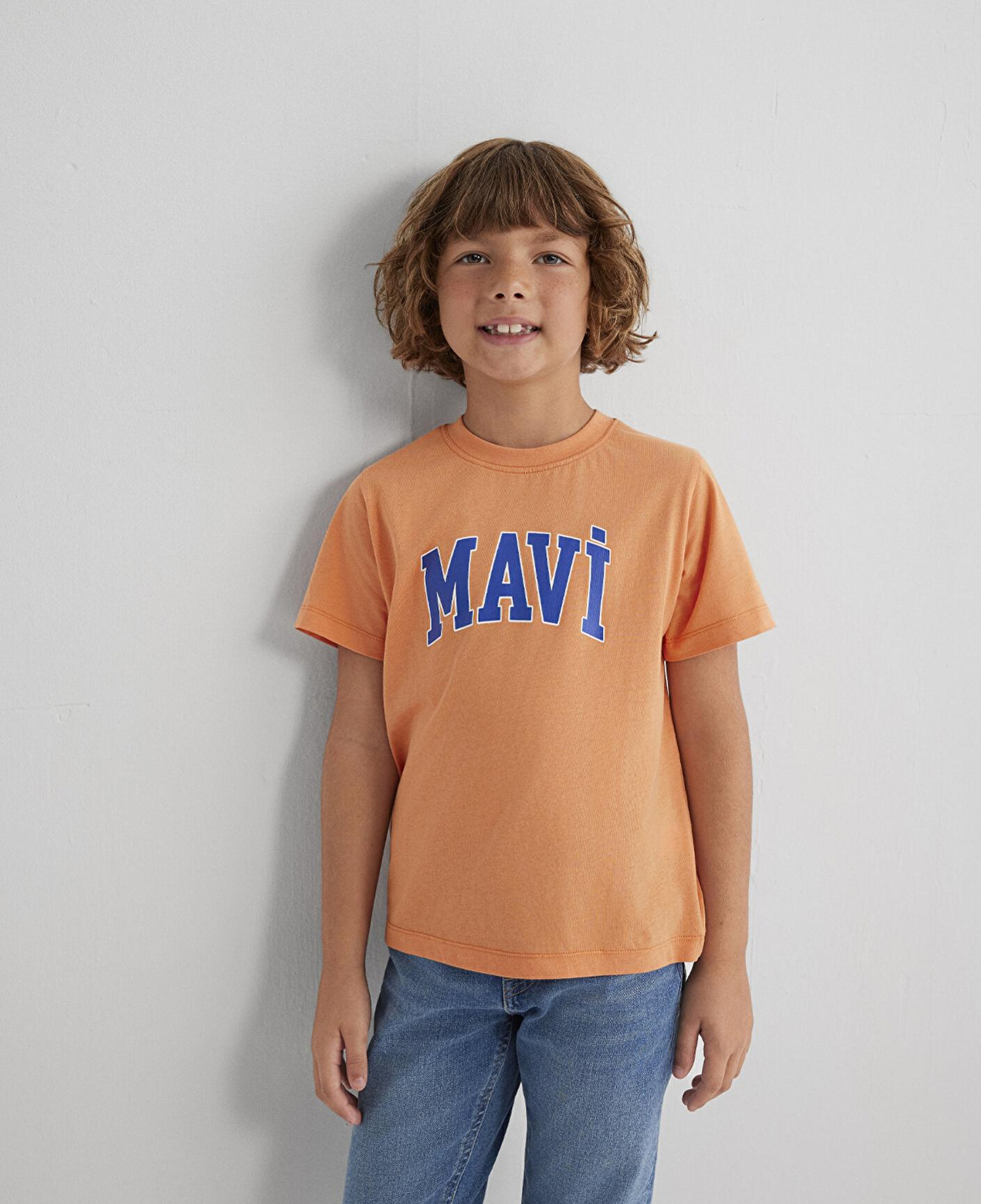 Mavi Mavi Logo Baskılı Turuncu Tişört Regular Fit / Normal Kesim 6610030-71421