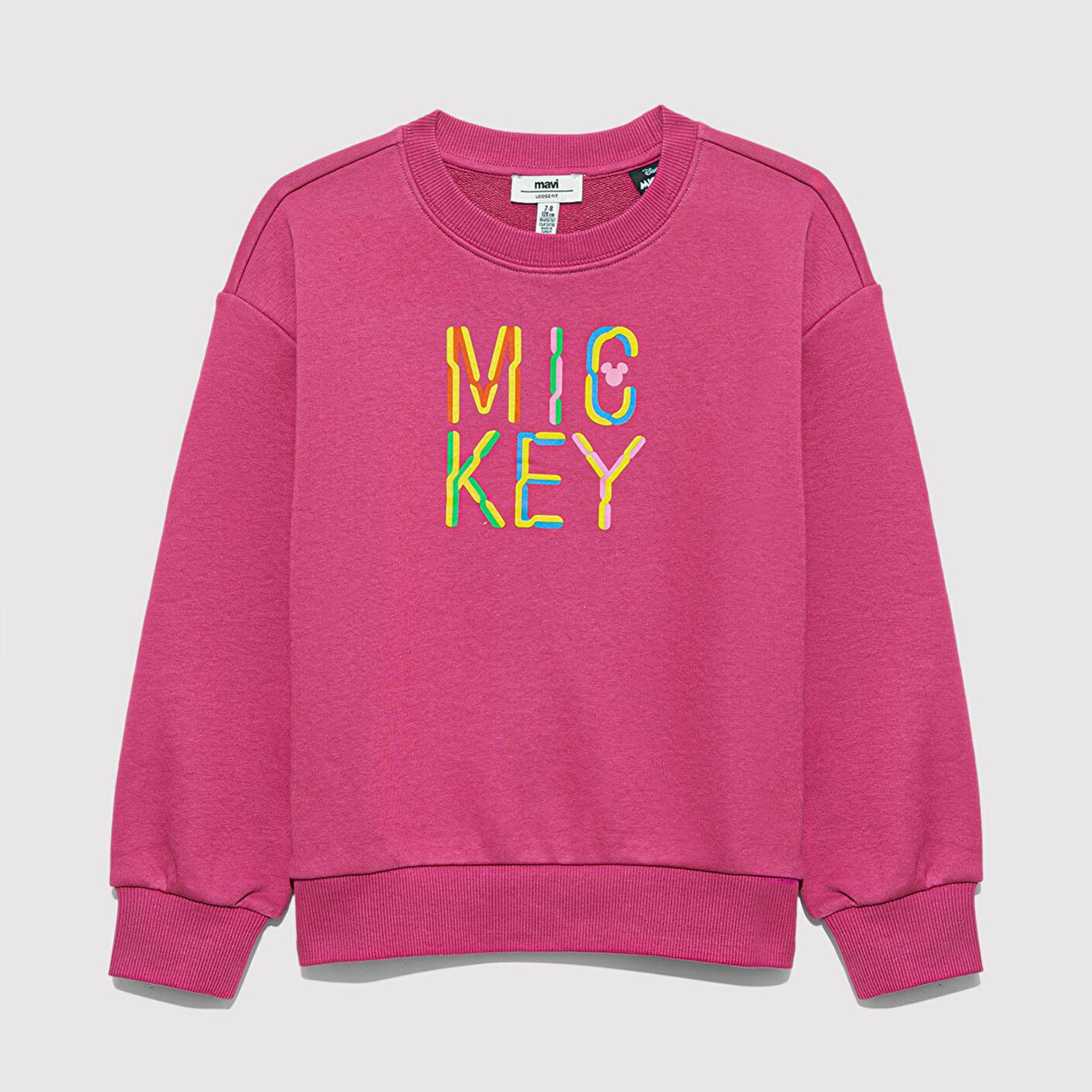 Mavi Mickey Baskılı Pembe Sweatshirt 7S10142-71085