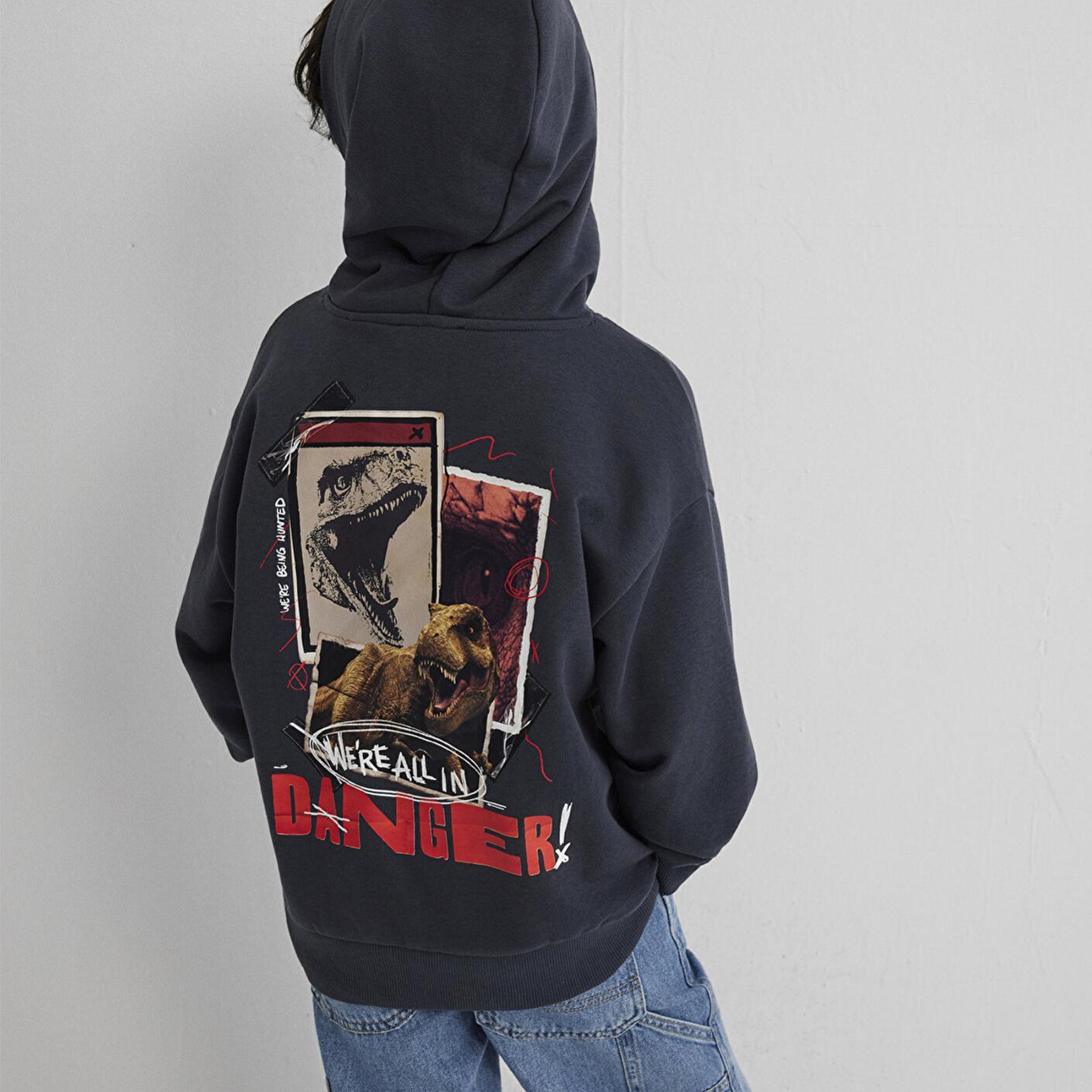 Mavi Jurassic Park Baskılı Antrasit Sweatshirt 6S10135-70087