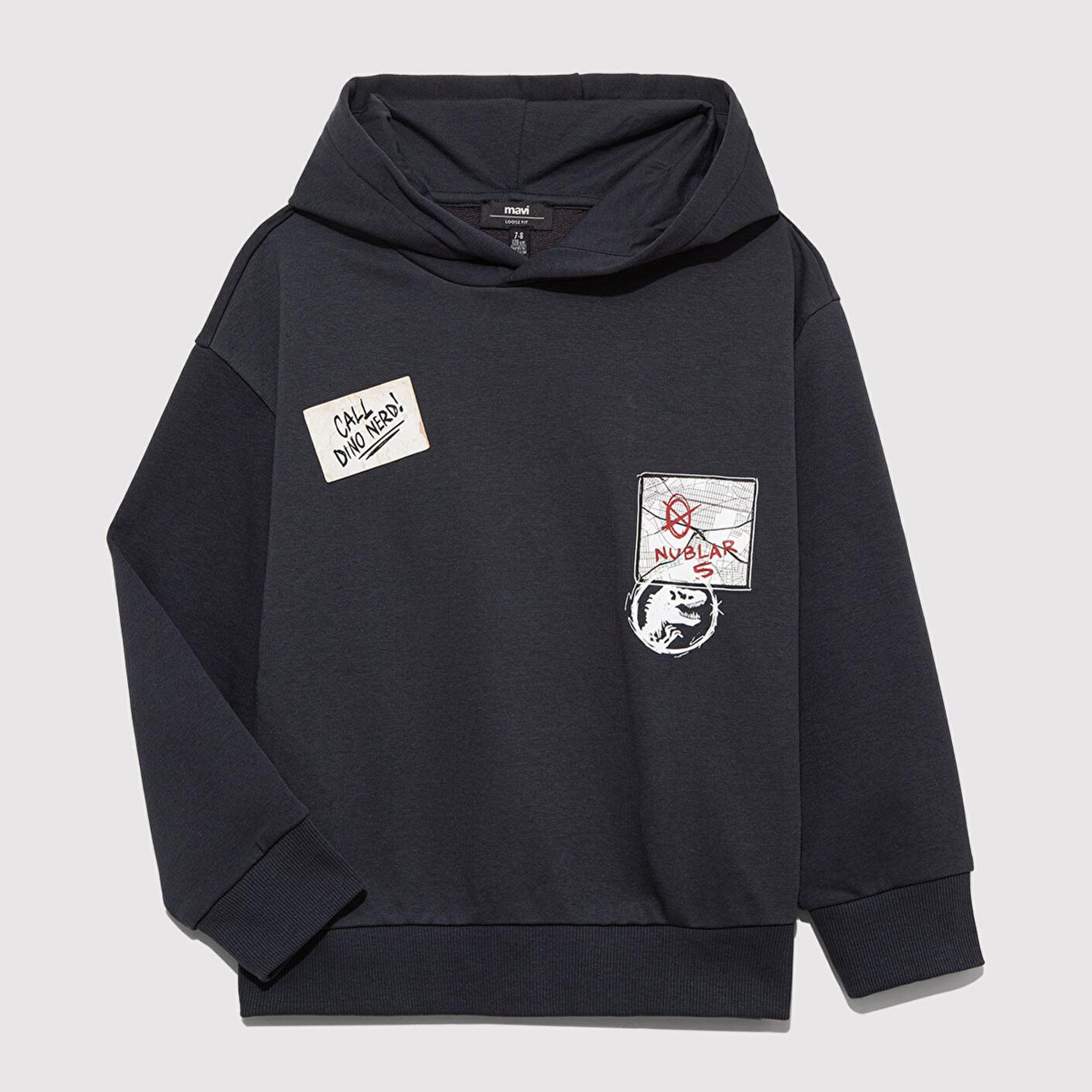 Mavi Jurassic Park Baskılı Antrasit Sweatshirt 6S10135-70087