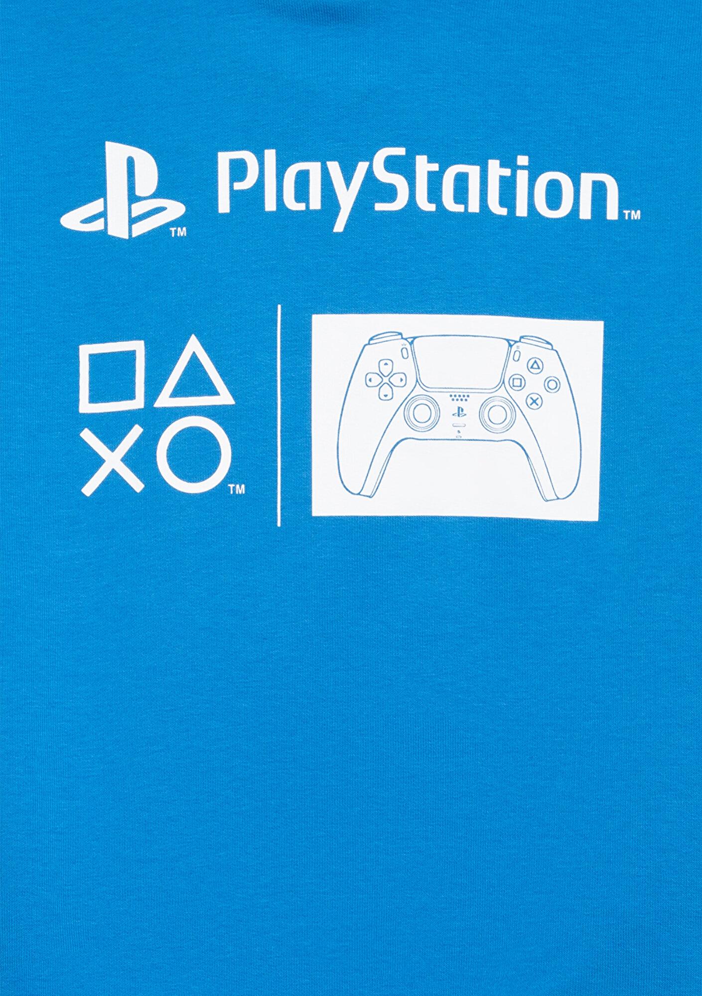 Mavi PlayStation Baskılı Kapüşonlu Mavi Sweatshirt​ 6S10131-70772