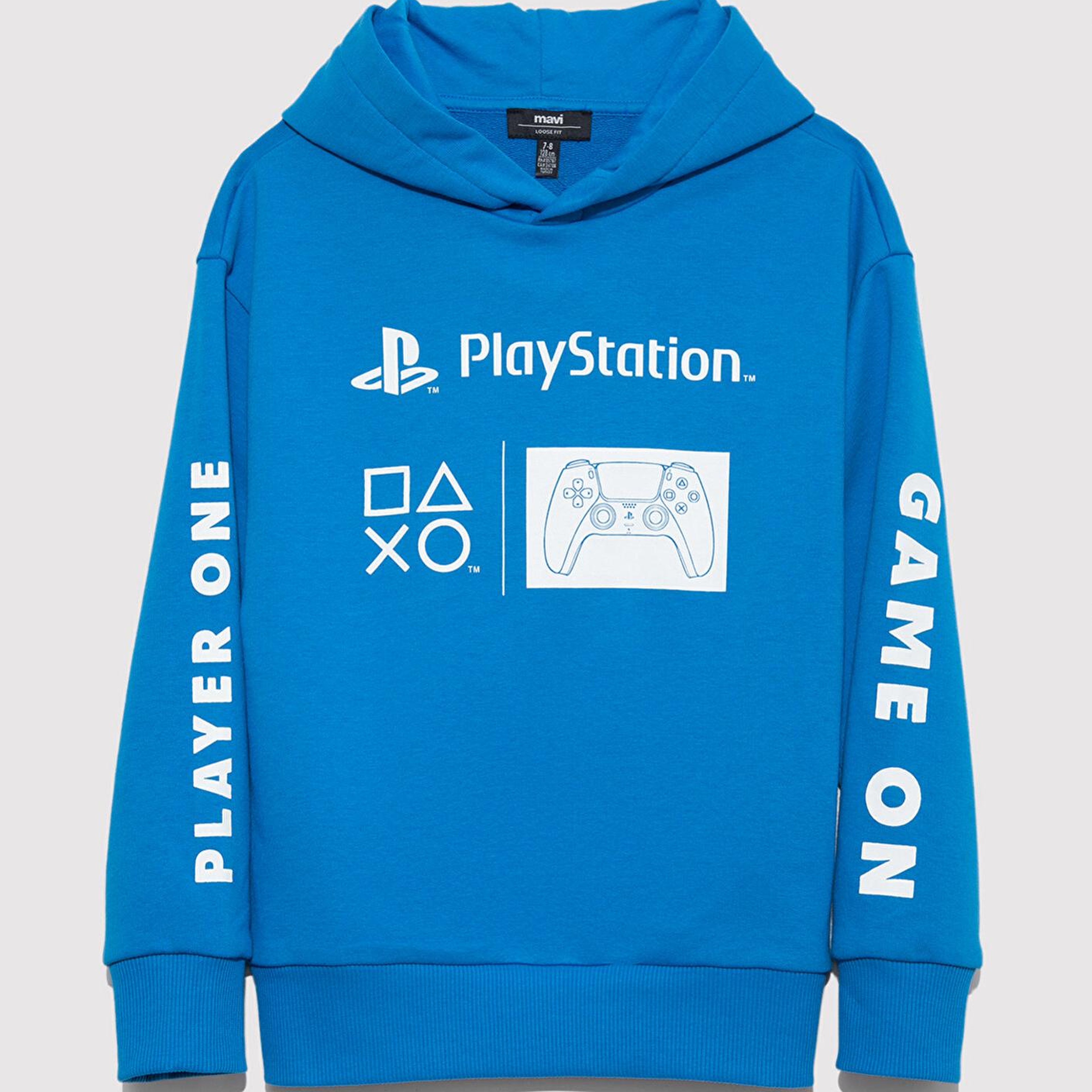 Mavi PlayStation Baskılı Kapüşonlu Mavi Sweatshirt​ 6S10131-70772