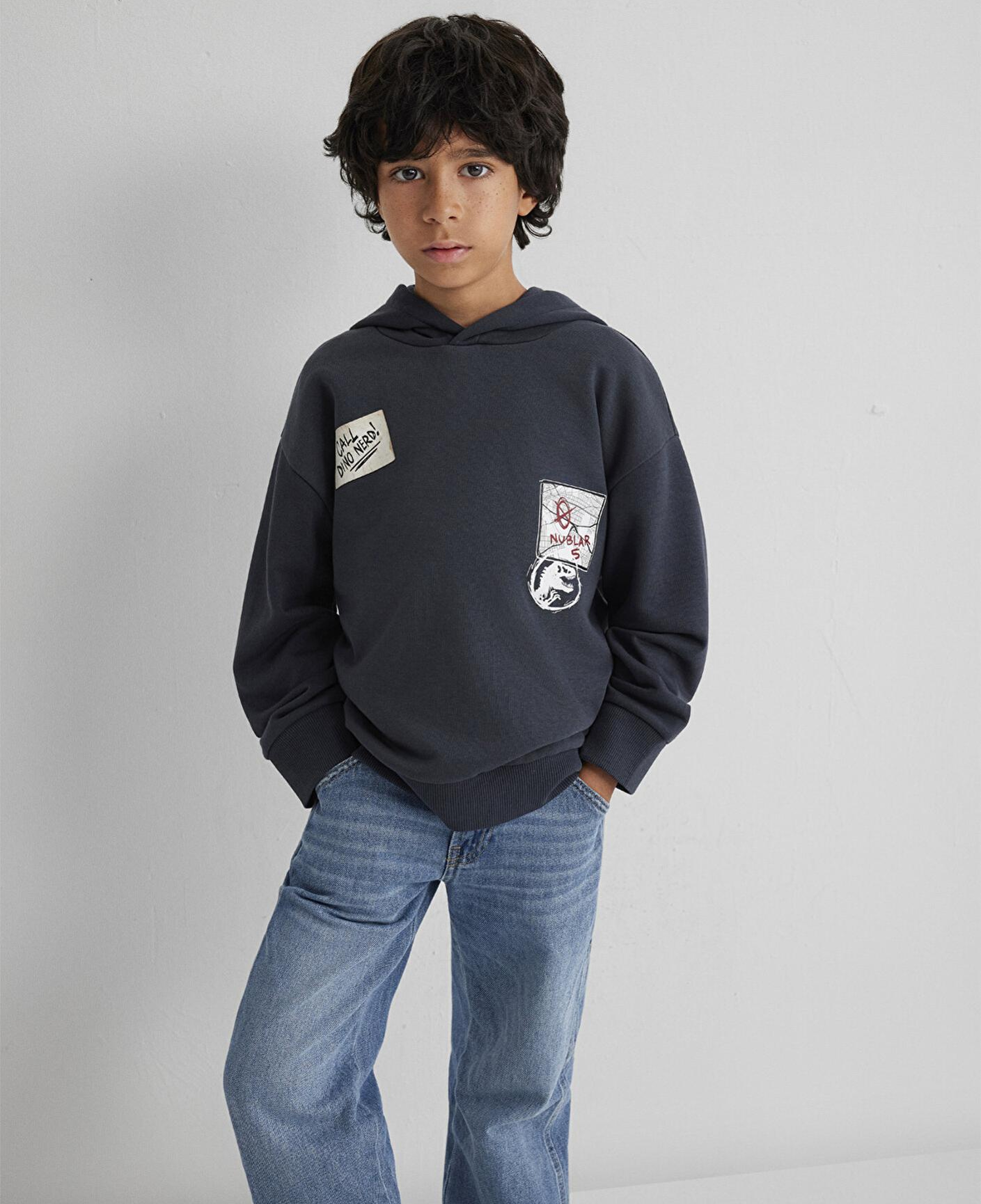 Mavi Jurassic Park Baskılı Antrasit Sweatshirt 6S10135-70087