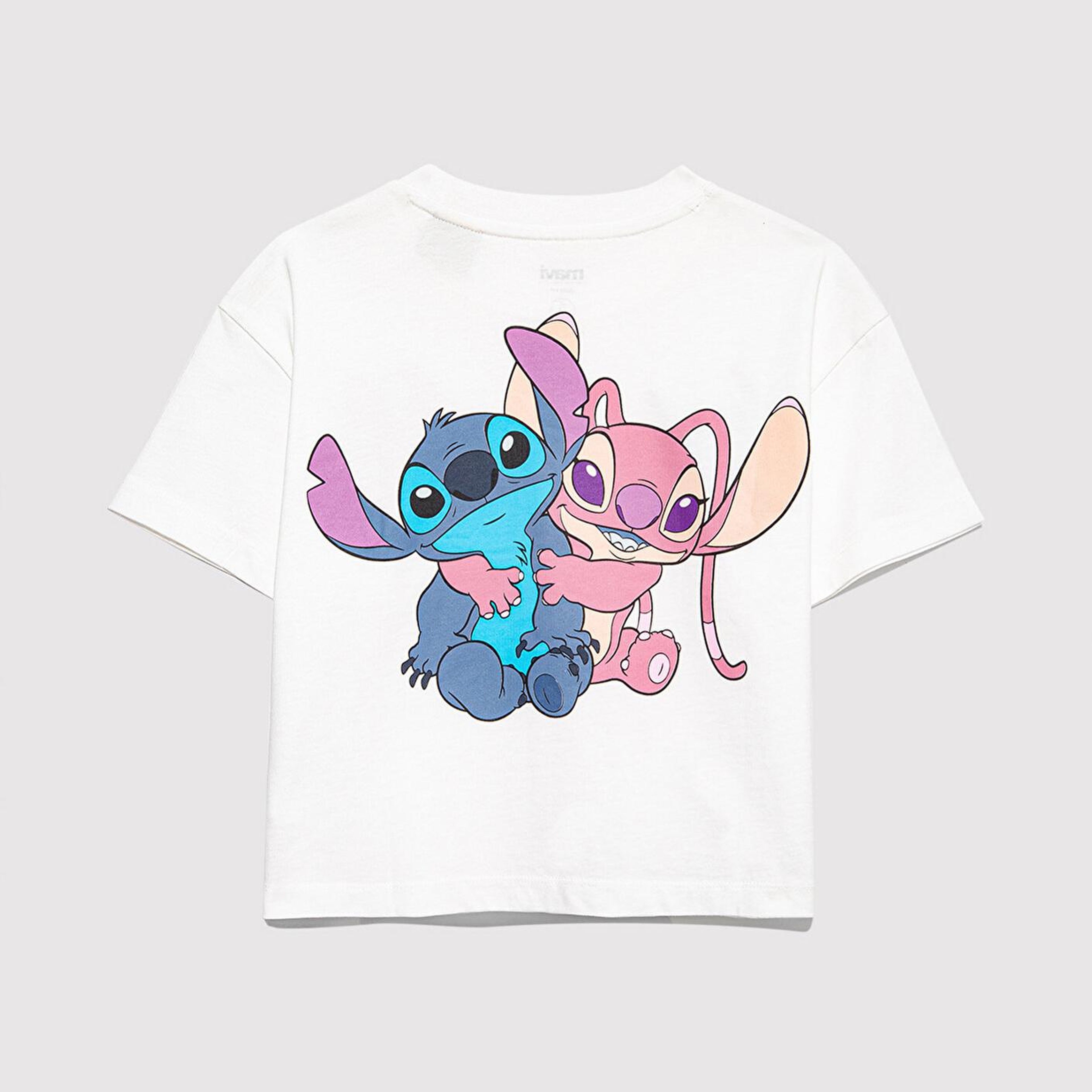 Mavi Stitch Baskılı Ekru Tişört Loose Fit / Bol Rahat Kesim 7610292-70057