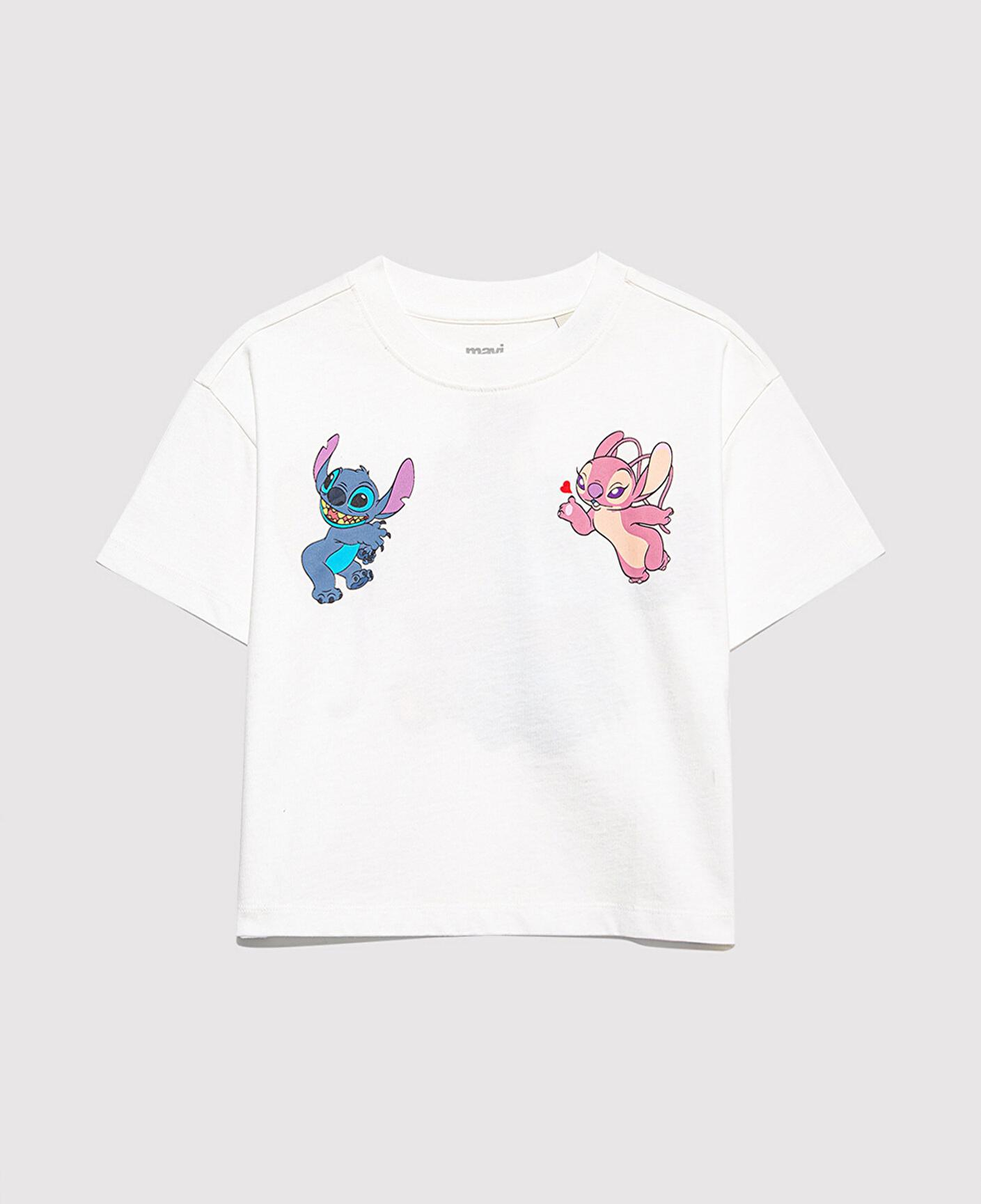 Mavi Stitch Baskılı Ekru Tişört Loose Fit / Bol Rahat Kesim 7610292-70057