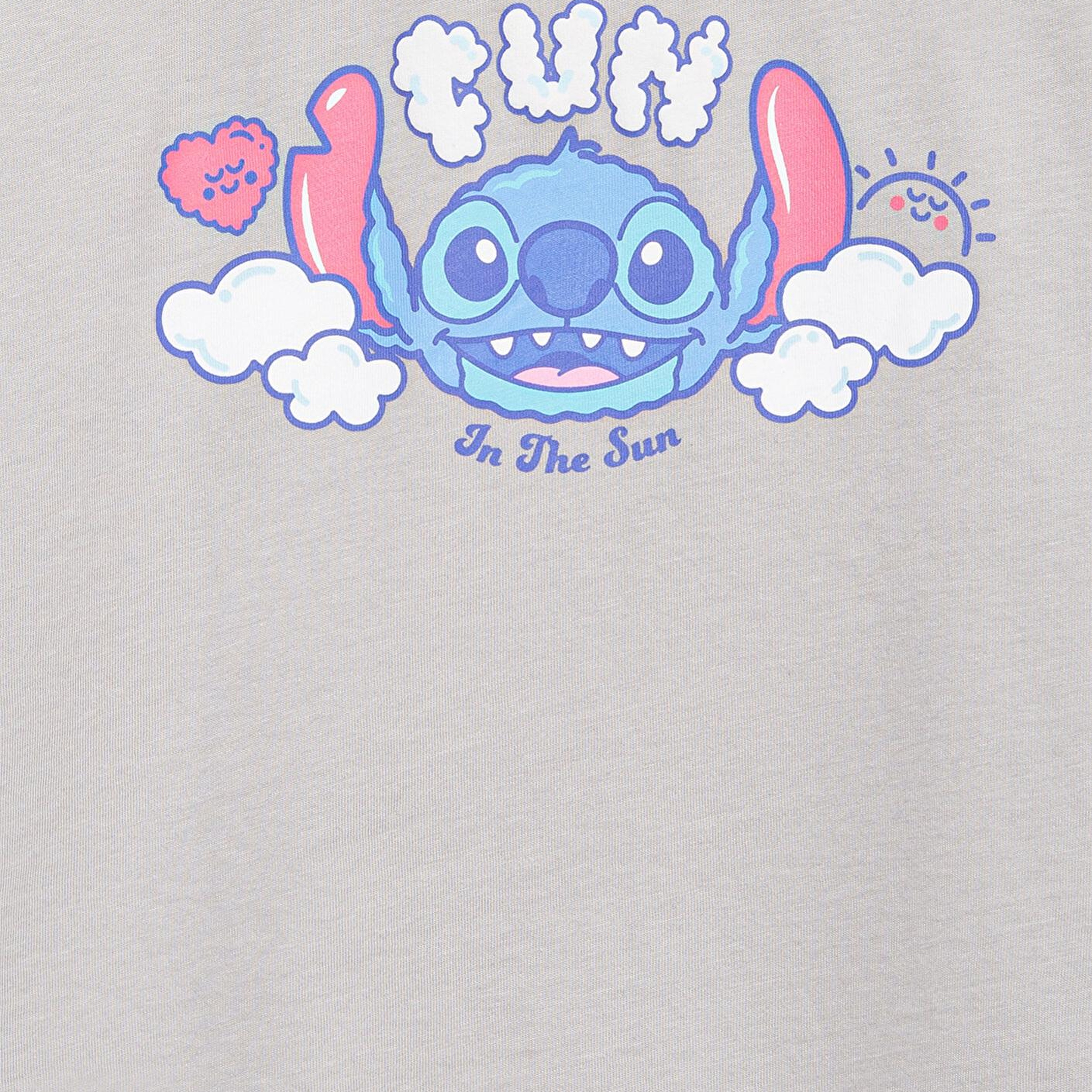 Mavi Stitch Baskılı Gri Tişört Loose Fit / Bol Rahat Kesim 7610374-70075