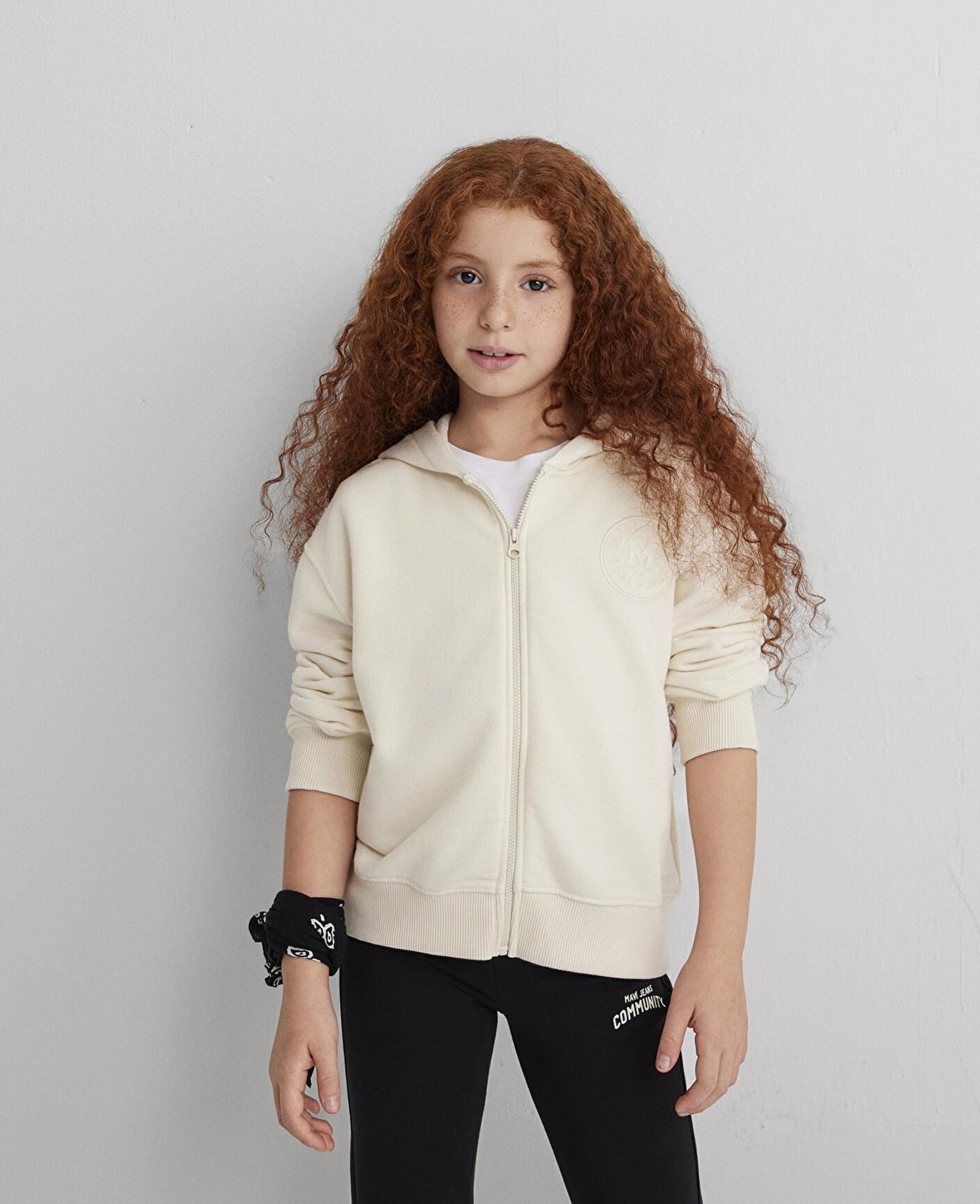 Mavi Mavi Patch Logo Fermuarlı Bej Sweatshirt 7S10144-70072