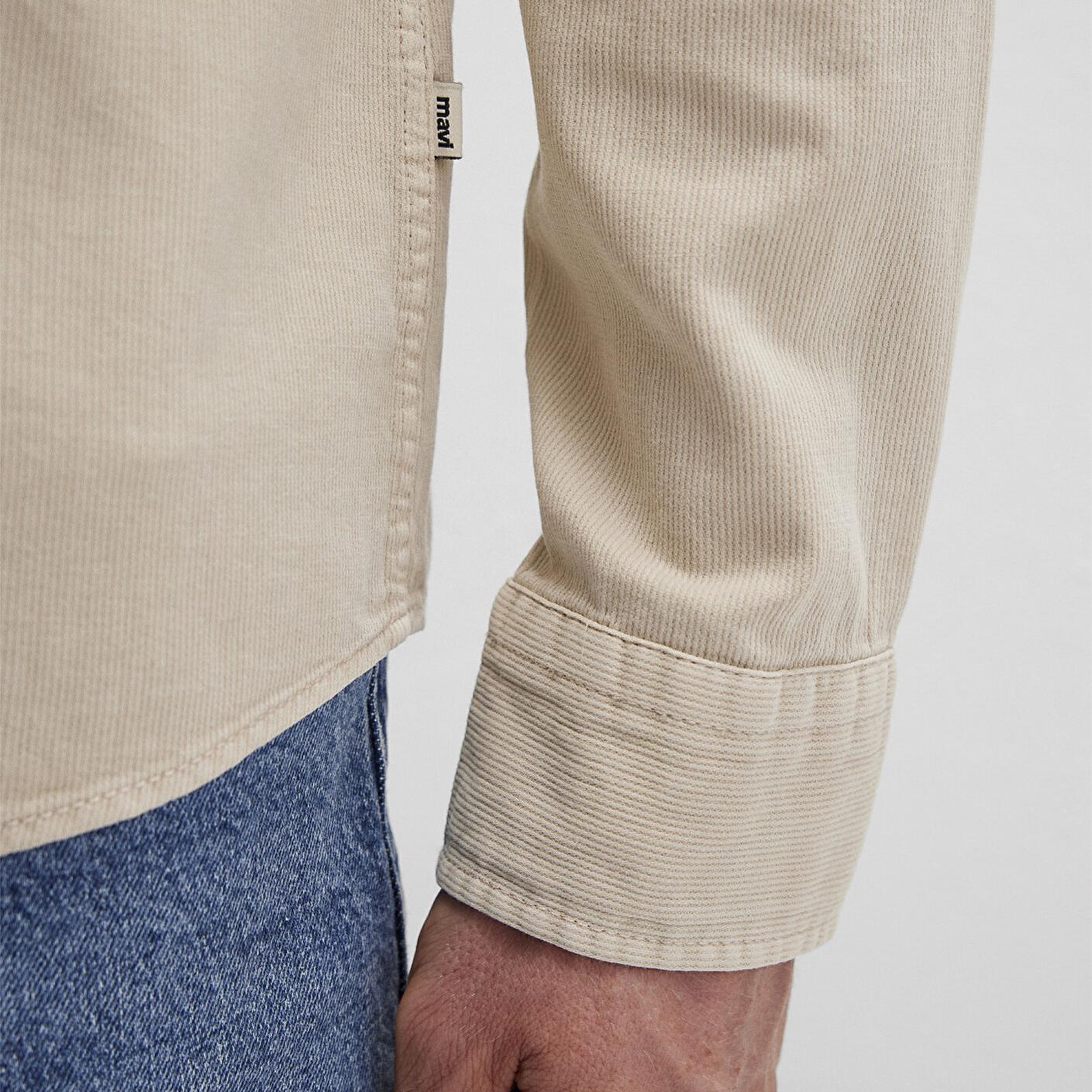 Mavi Keten Karışımlı Bej Gömlek Regular Fit / Normal Kesim 0211641-70039