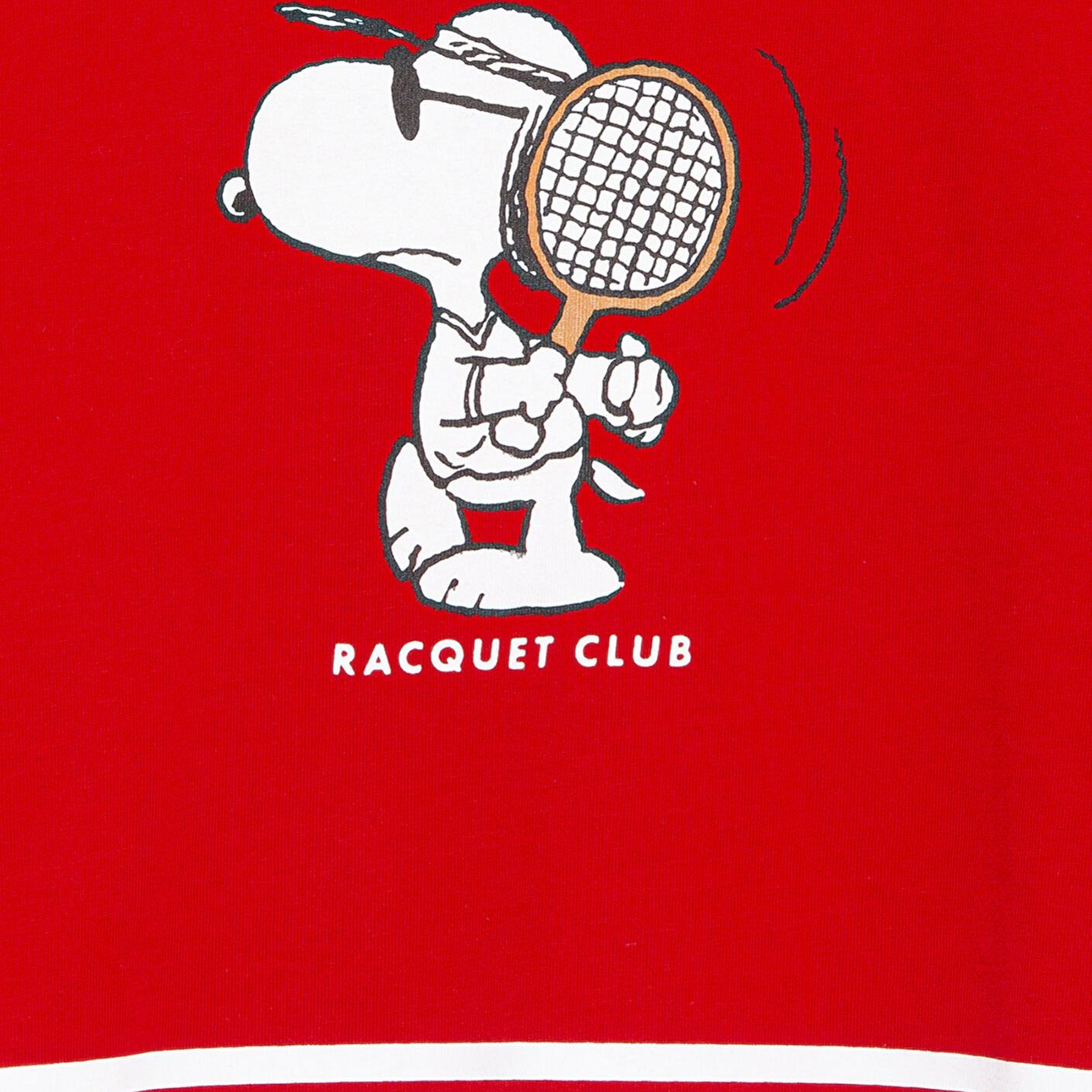 Mavi Peanuts Baskılı Kırmızı Tişört Loose Fit / Bol Rahat Kesim 7610372-82054