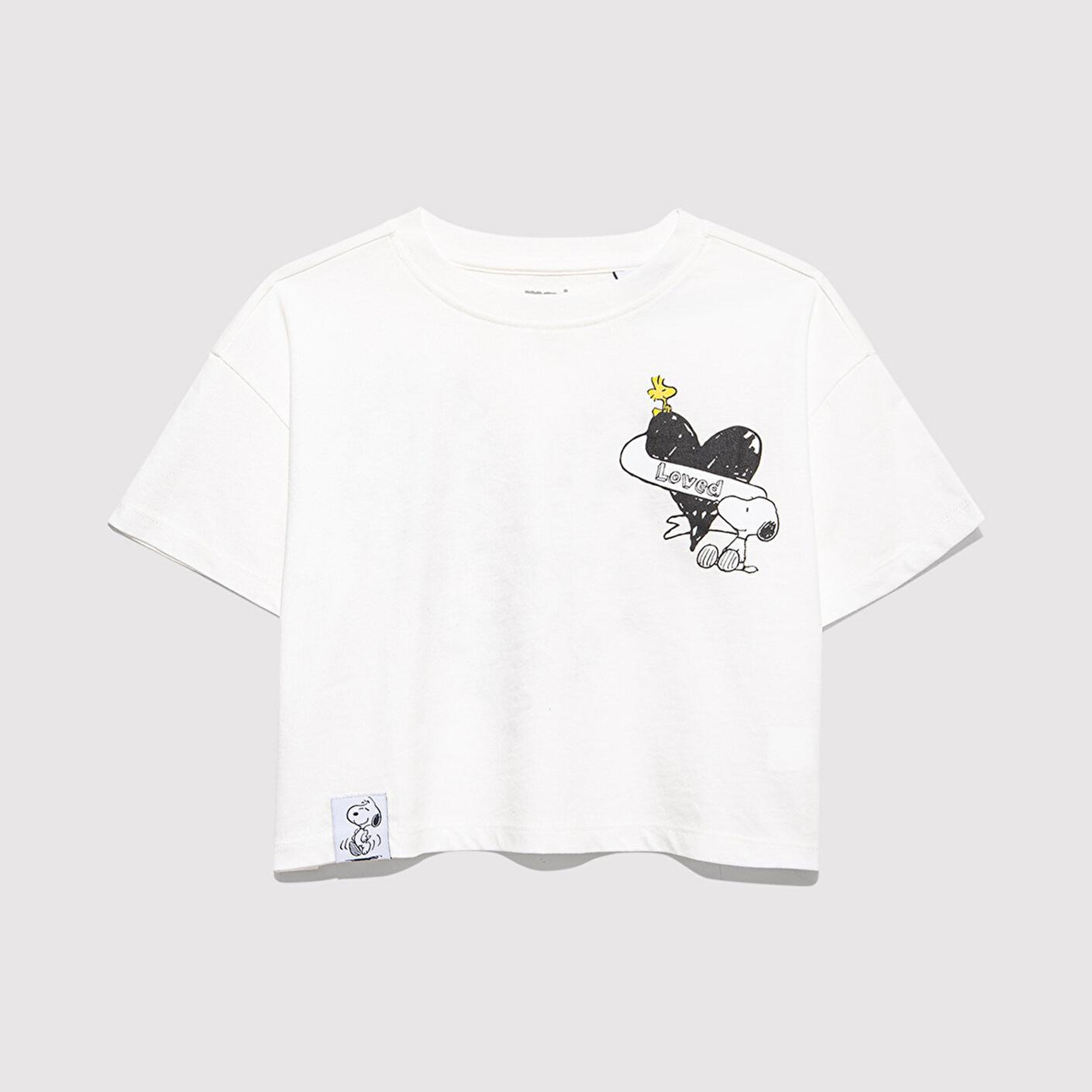 Mavi Peanuts Baskılı Ekru Tişört Loose Fit / Bol Rahat Kesim 7610373-70057