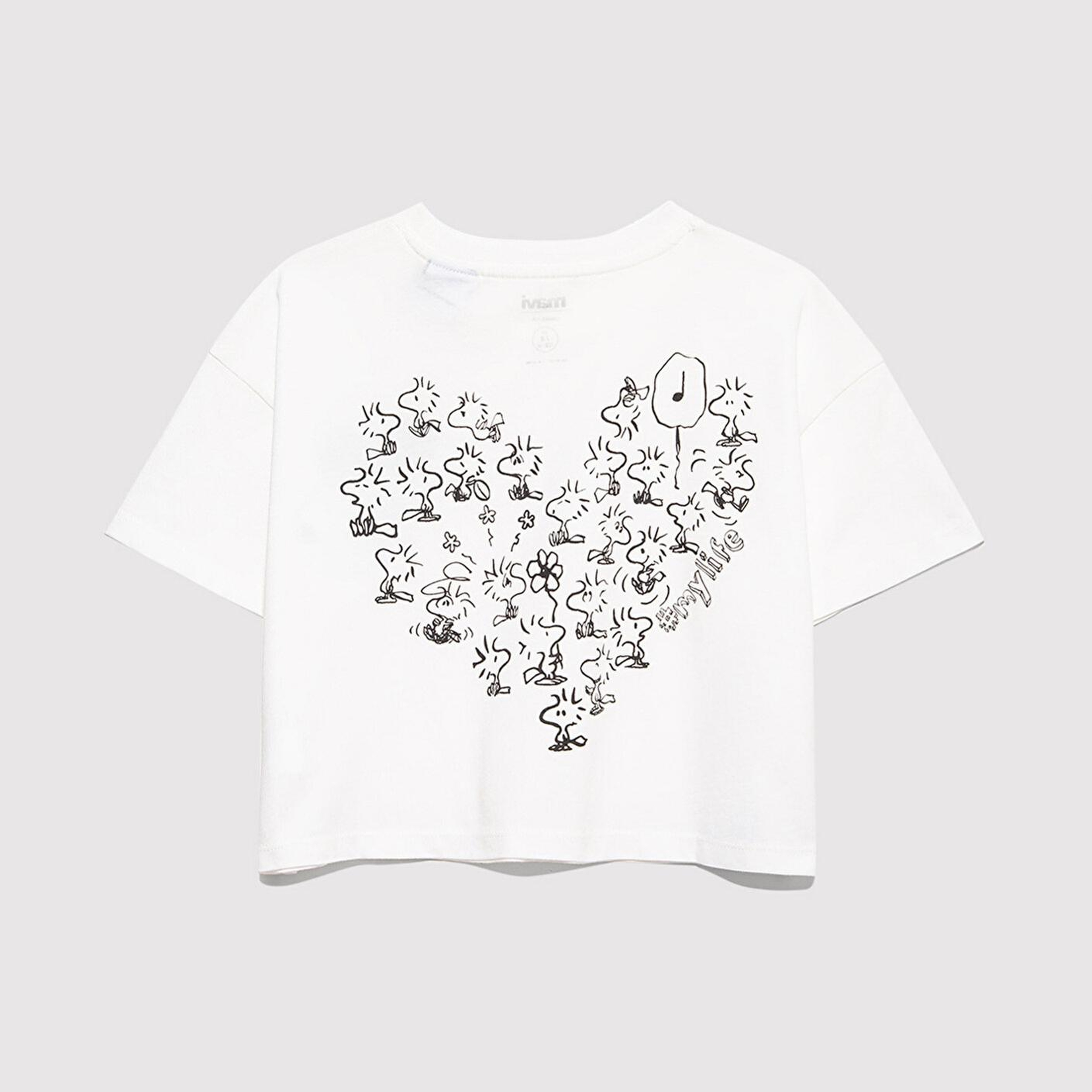 Mavi Peanuts Baskılı Ekru Tişört Loose Fit / Bol Rahat Kesim 7610373-70057