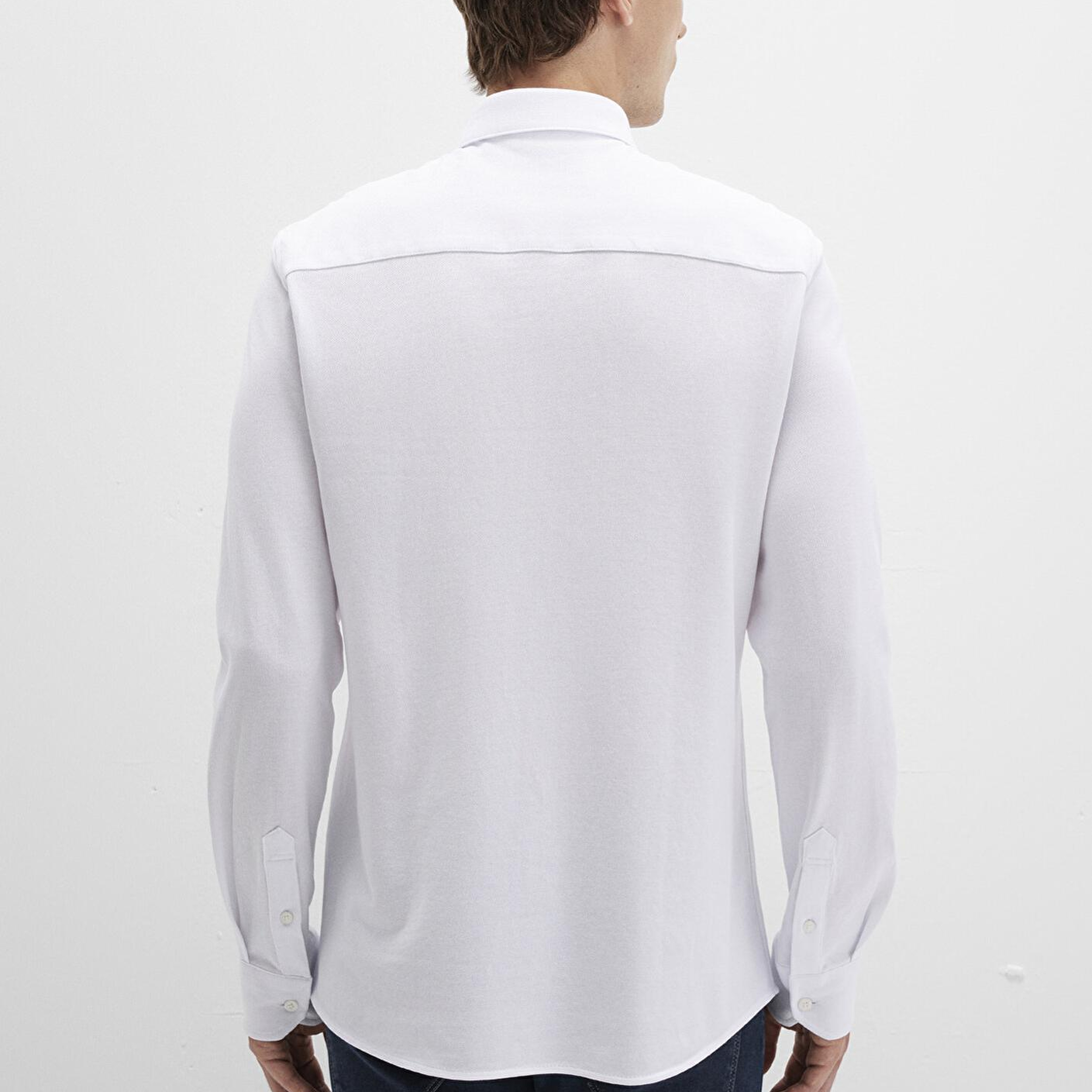 Mavi Mavi Black Beyaz Örme Gömlek Slim Fit / Dar Kesim 0211660-620