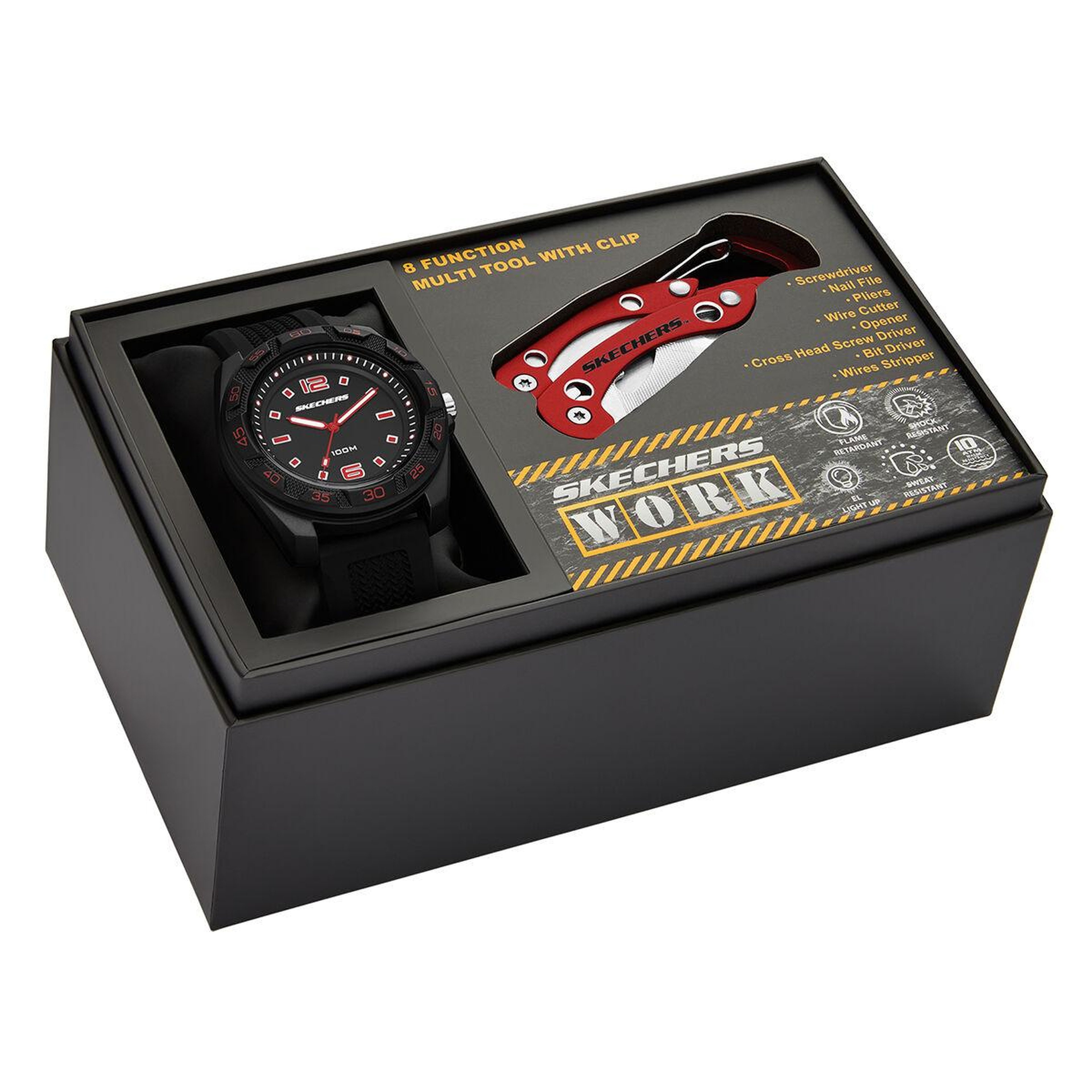 Skechers SR8501 Erkek Kol Saati ve Çok Amaçlı Alet Seti