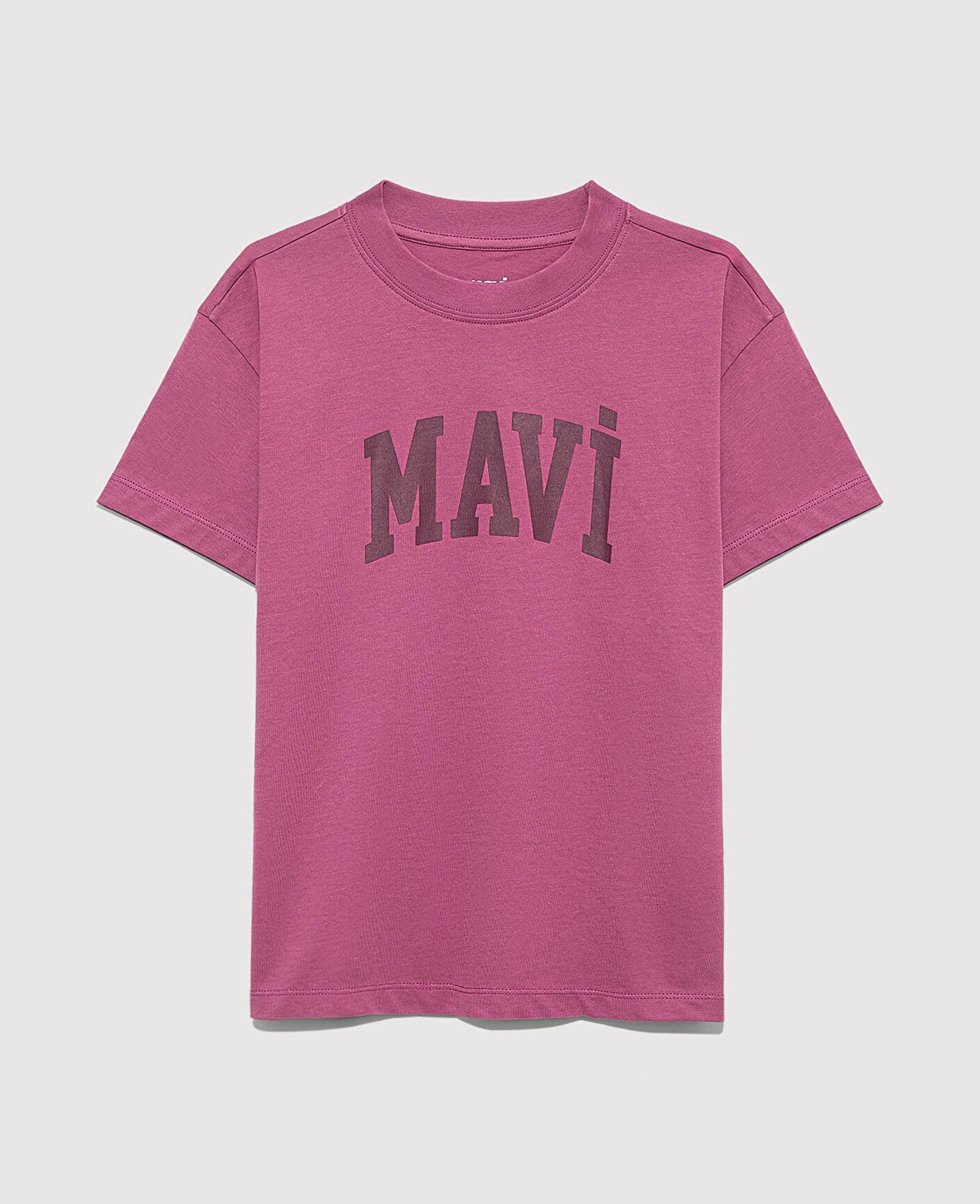 Mavi Mavi Logo Baskılı Pembe Tişört Loose Fit / Bol Rahat Kesim 7610385-70651