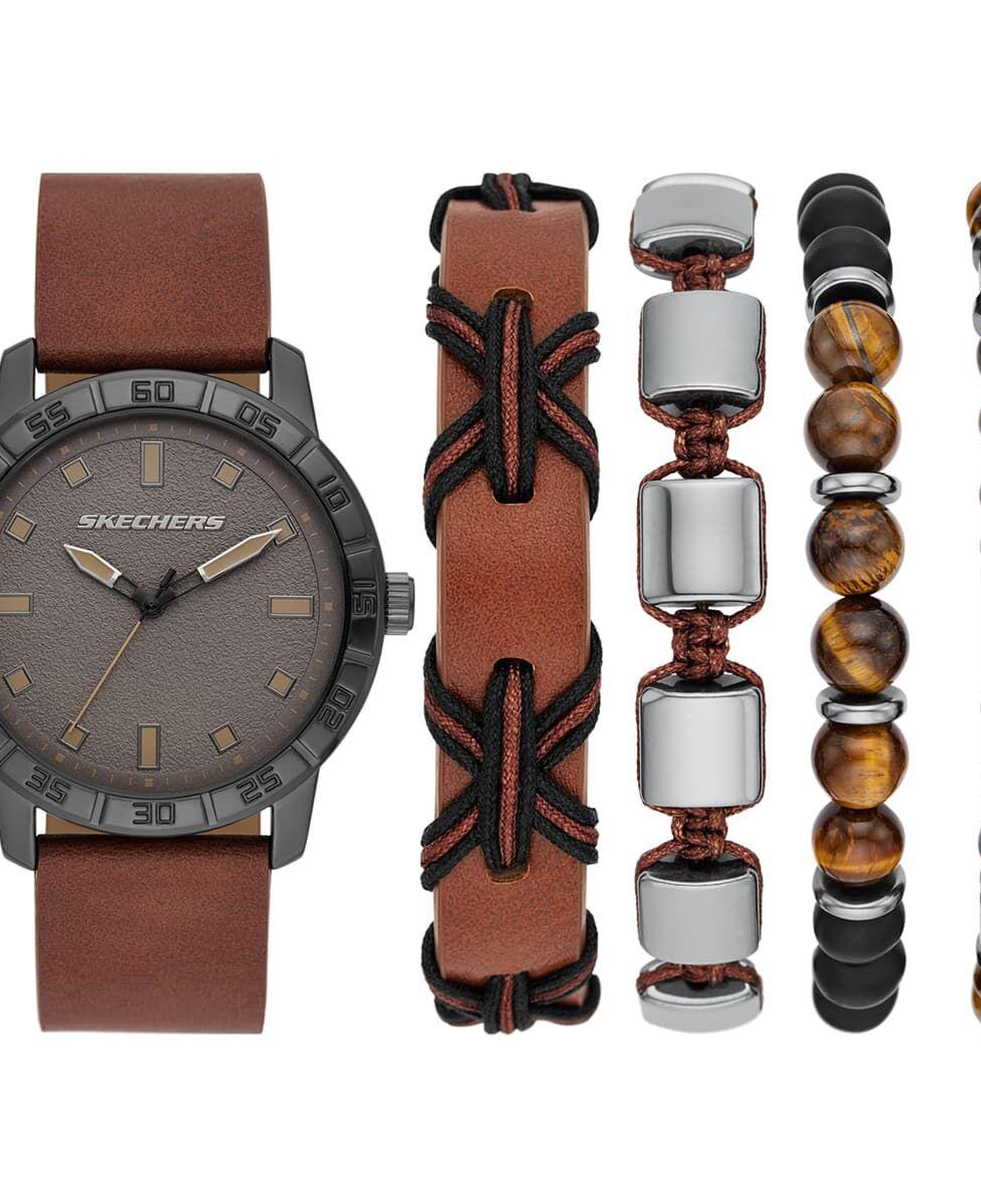 Skechers SR9090 Erkek Kol Saati ve Bileklik Seti