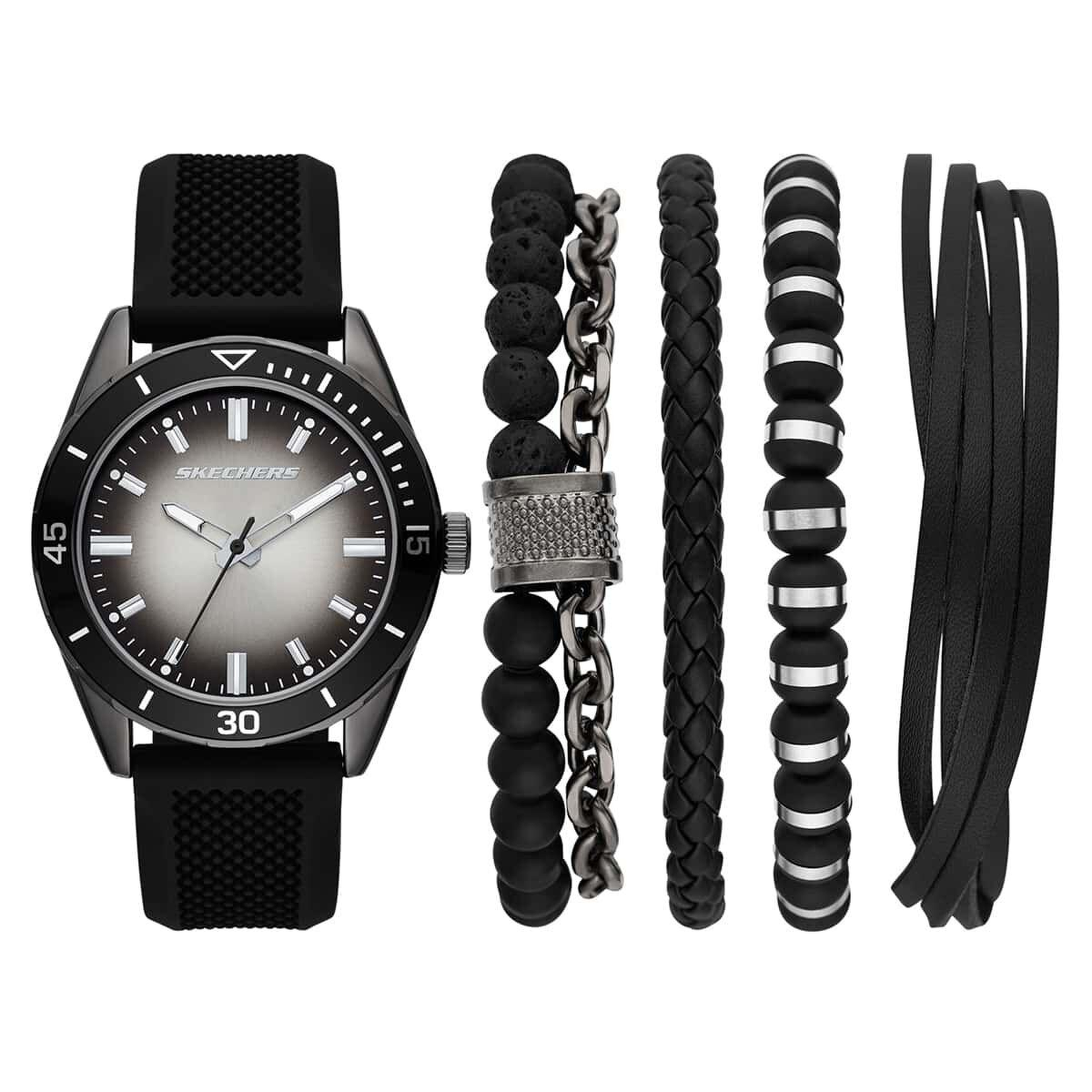 Skechers SR9124 Erkek Kol Saati ve Bileklik Seti