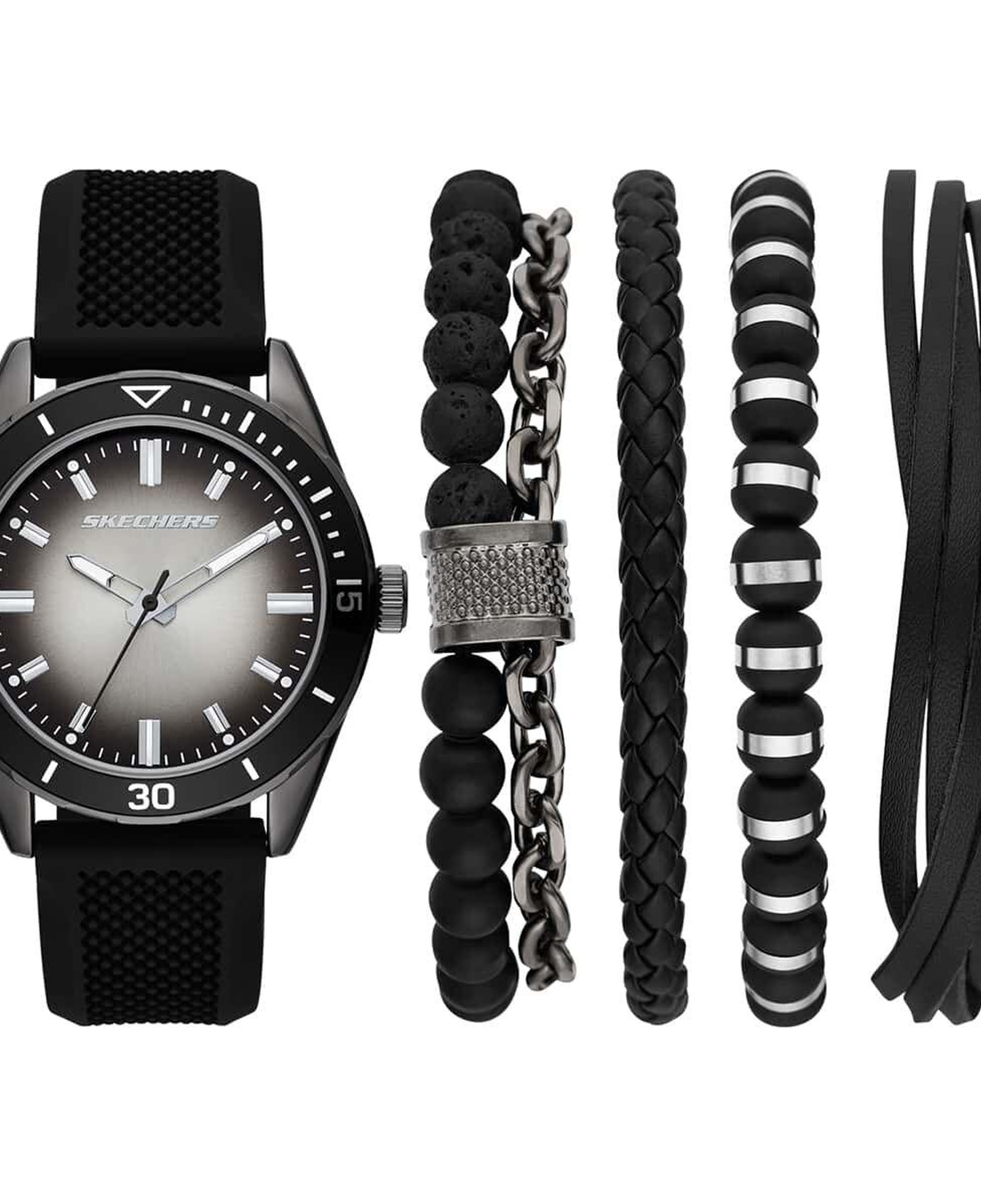 Skechers SR9124 Erkek Kol Saati ve Bileklik Seti