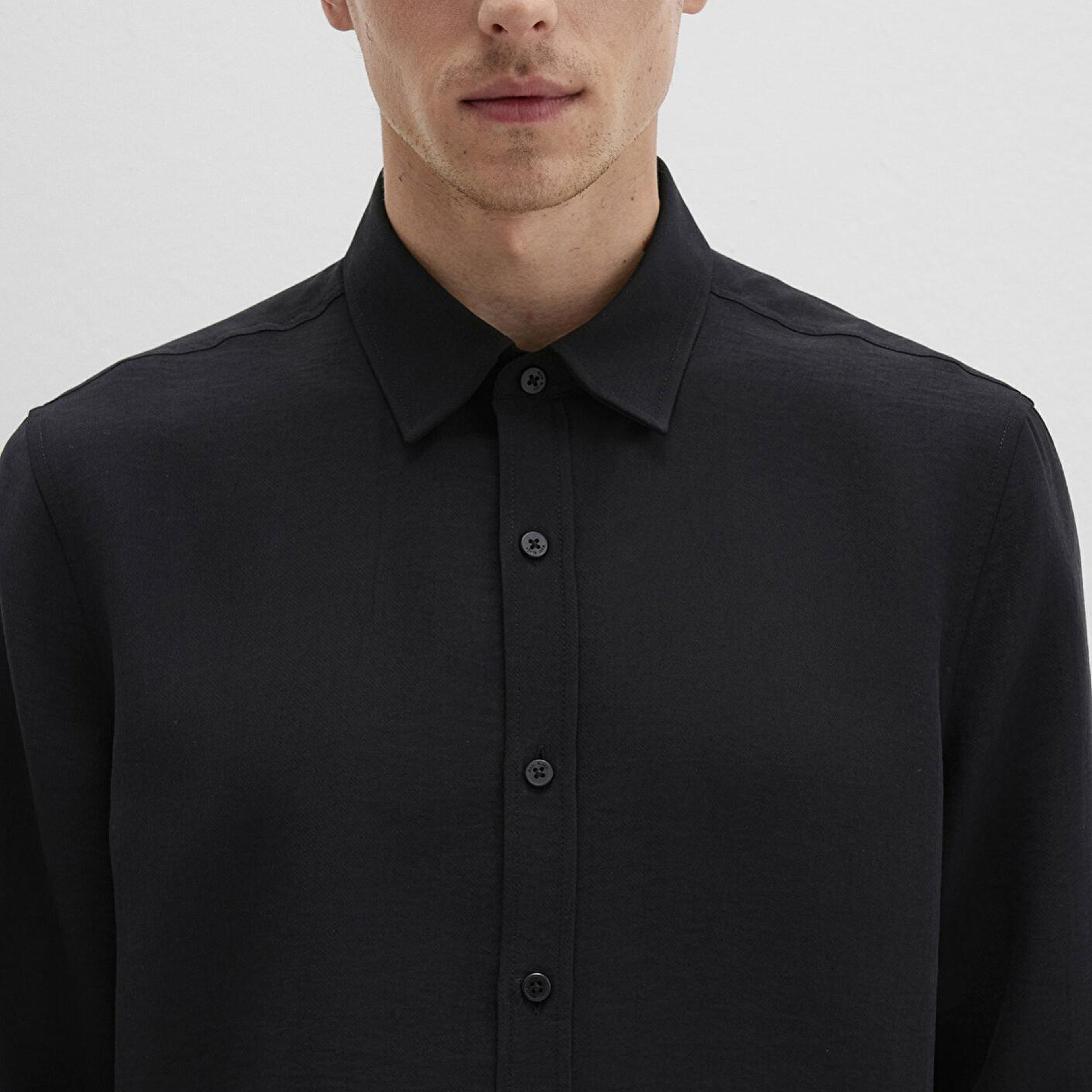 Mavi Siyah (TENCEL™) Liyosel Gömlek Regular Fit / Normal Kesim 0211659-900