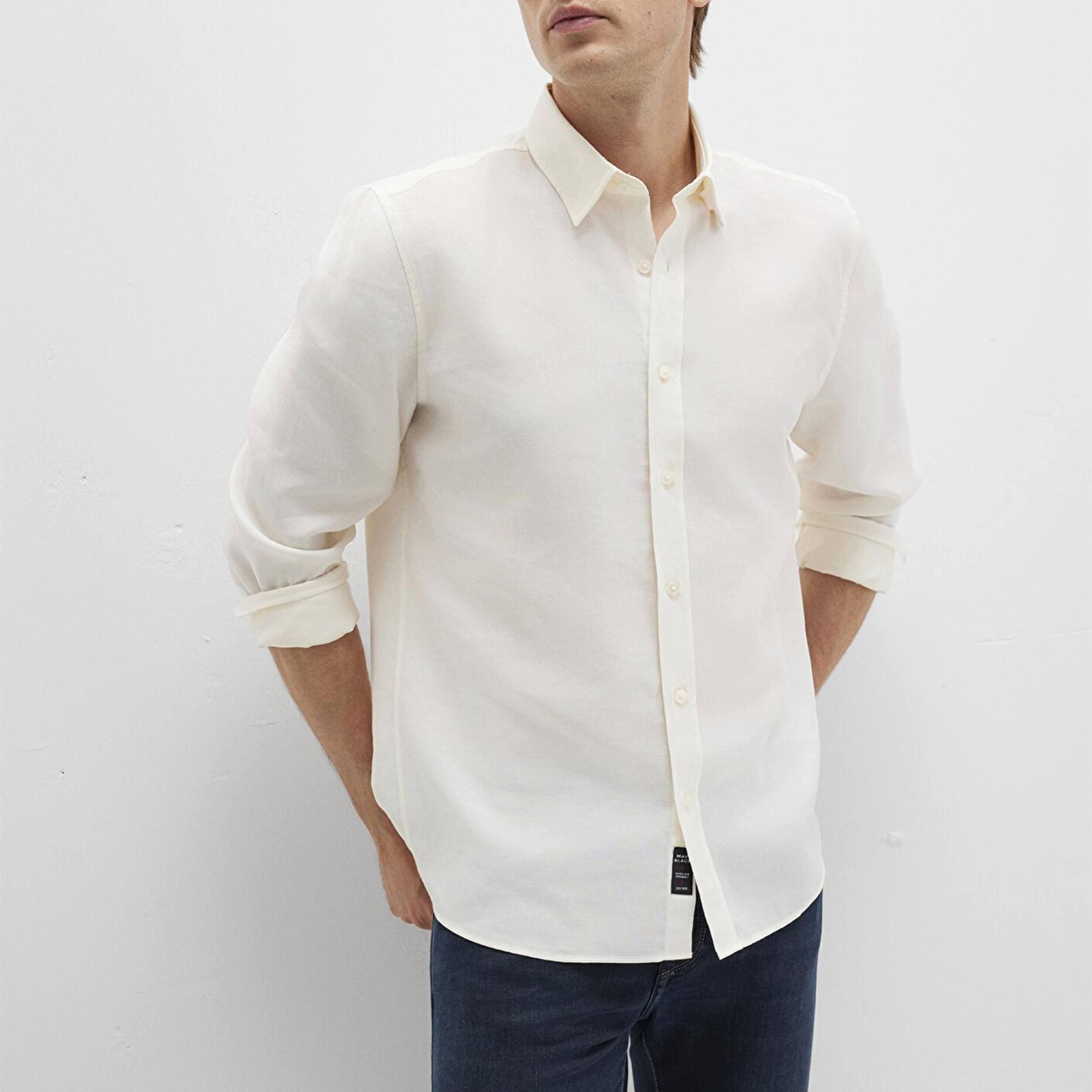 Mavi Ekru (TENCEL™) Liyosel Gömlek Regular Fit / Normal Kesim 0211659-70057