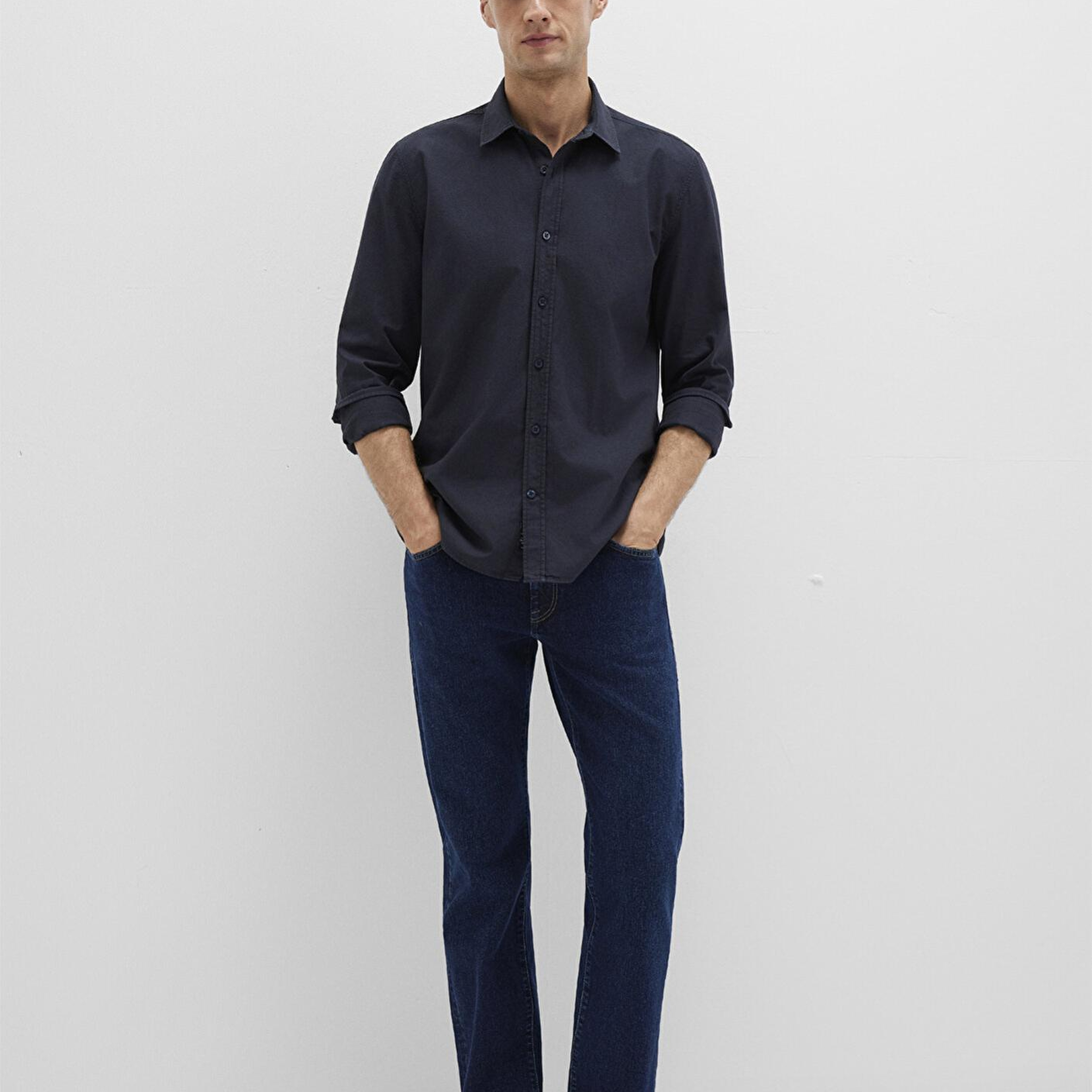 Mavi Lacivert Gömlek Slim Fit / Dar Kesim 0211673-70489