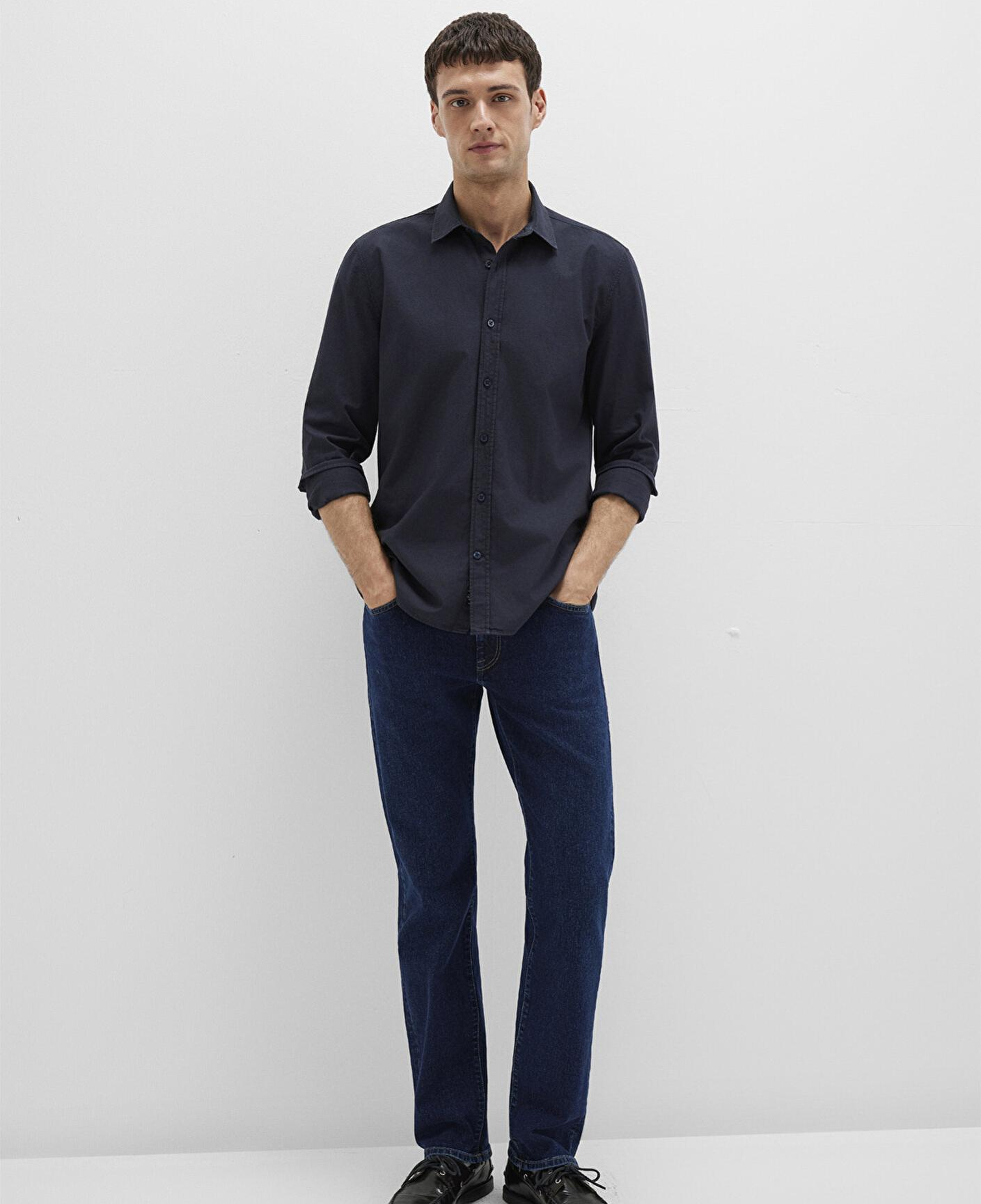 Mavi Lacivert Gömlek Slim Fit / Dar Kesim 0211673-70489