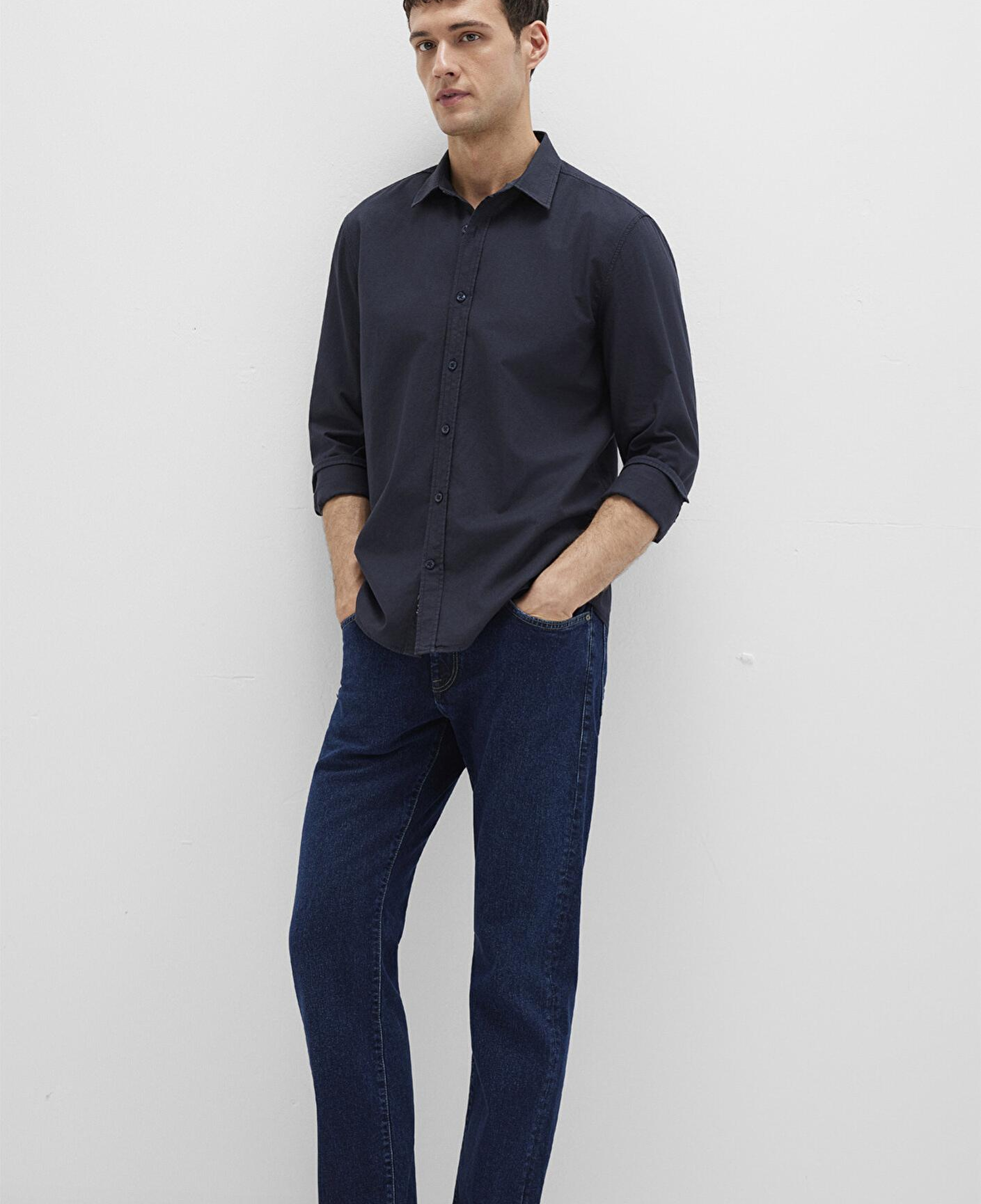 Mavi Lacivert Gömlek Slim Fit / Dar Kesim 0211673-70489