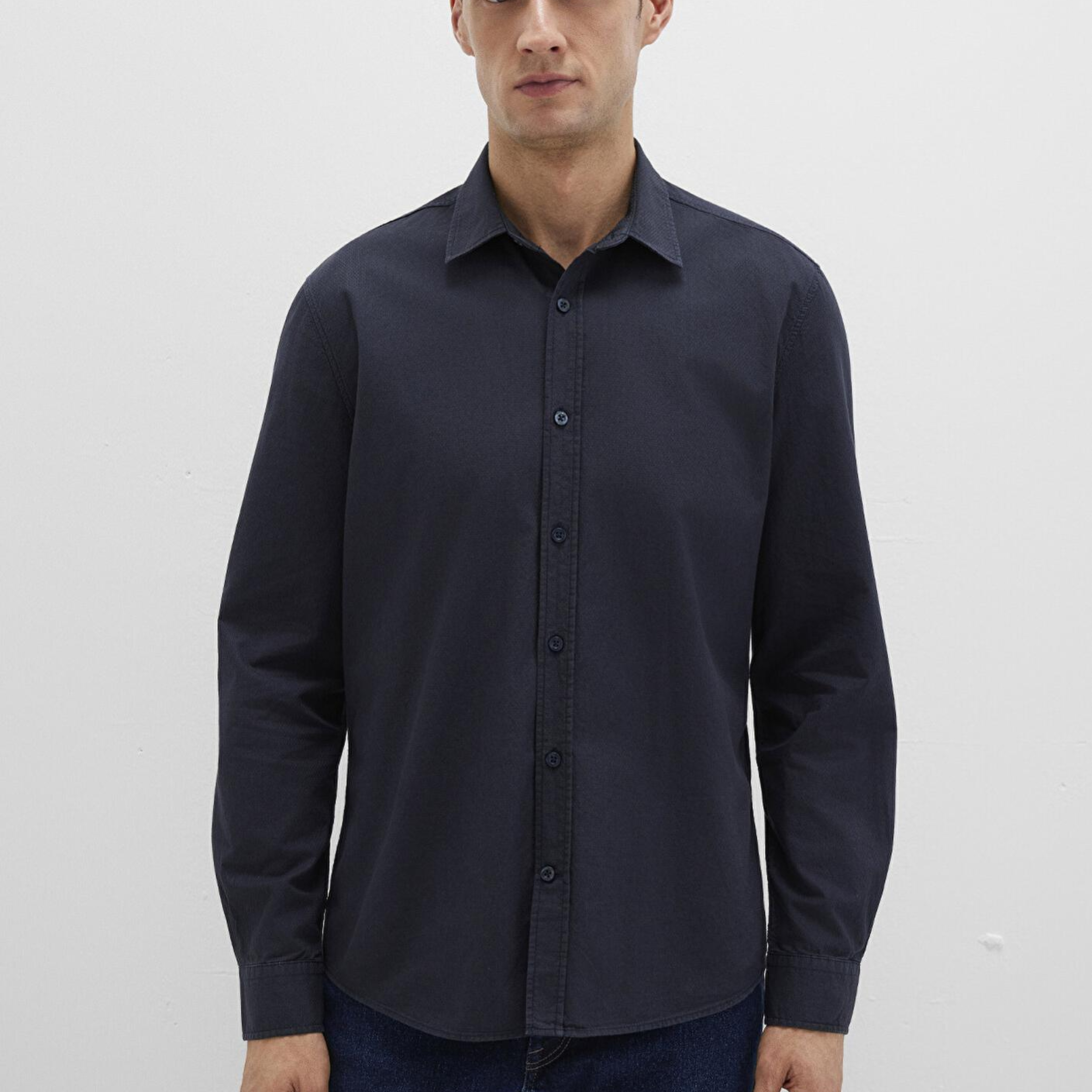 Mavi Lacivert Gömlek Slim Fit / Dar Kesim 0211673-70489