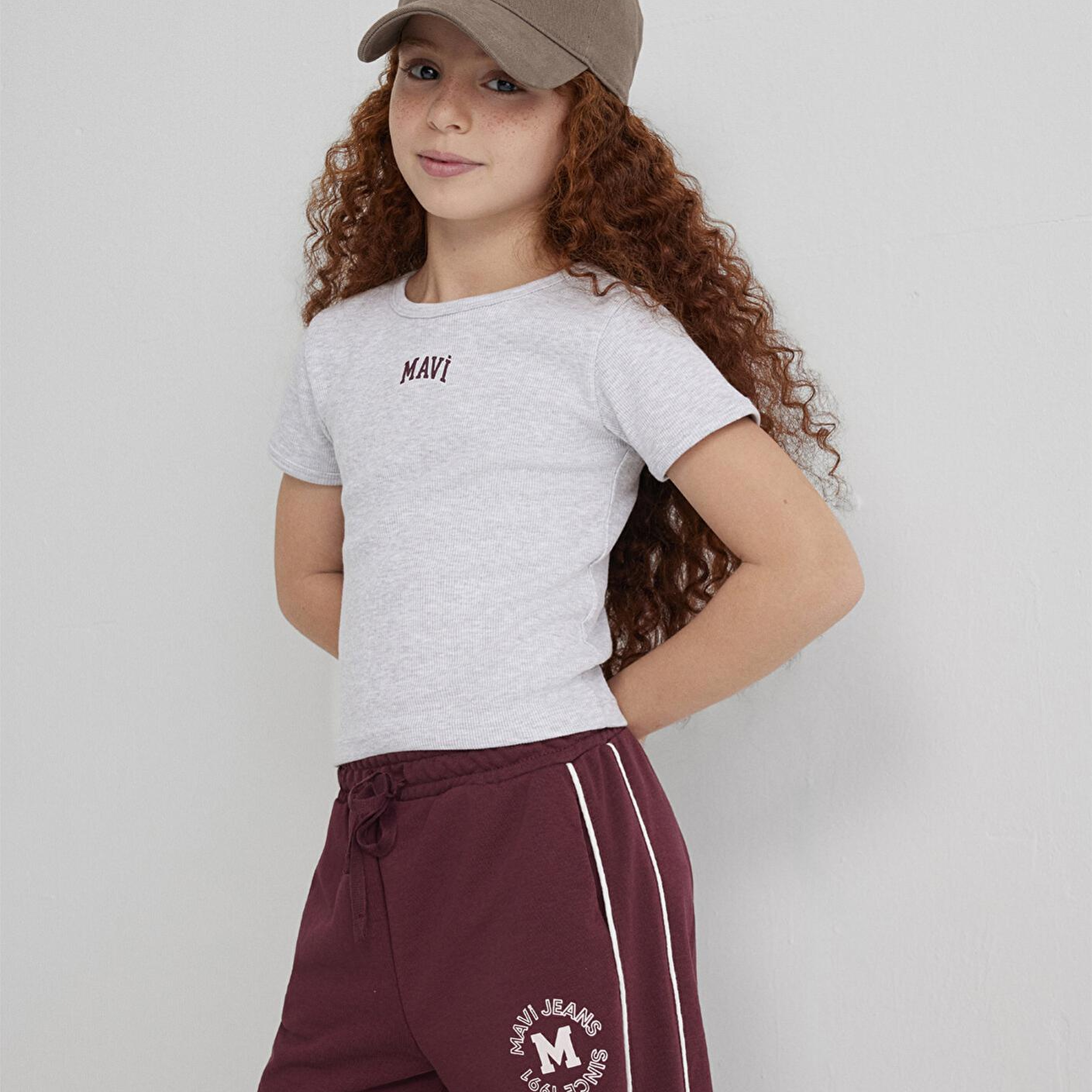 Mavi Mavi Logo Baskılı Gri Tişört Fitted / Vücuda Oturan Kesim 7610350-88467