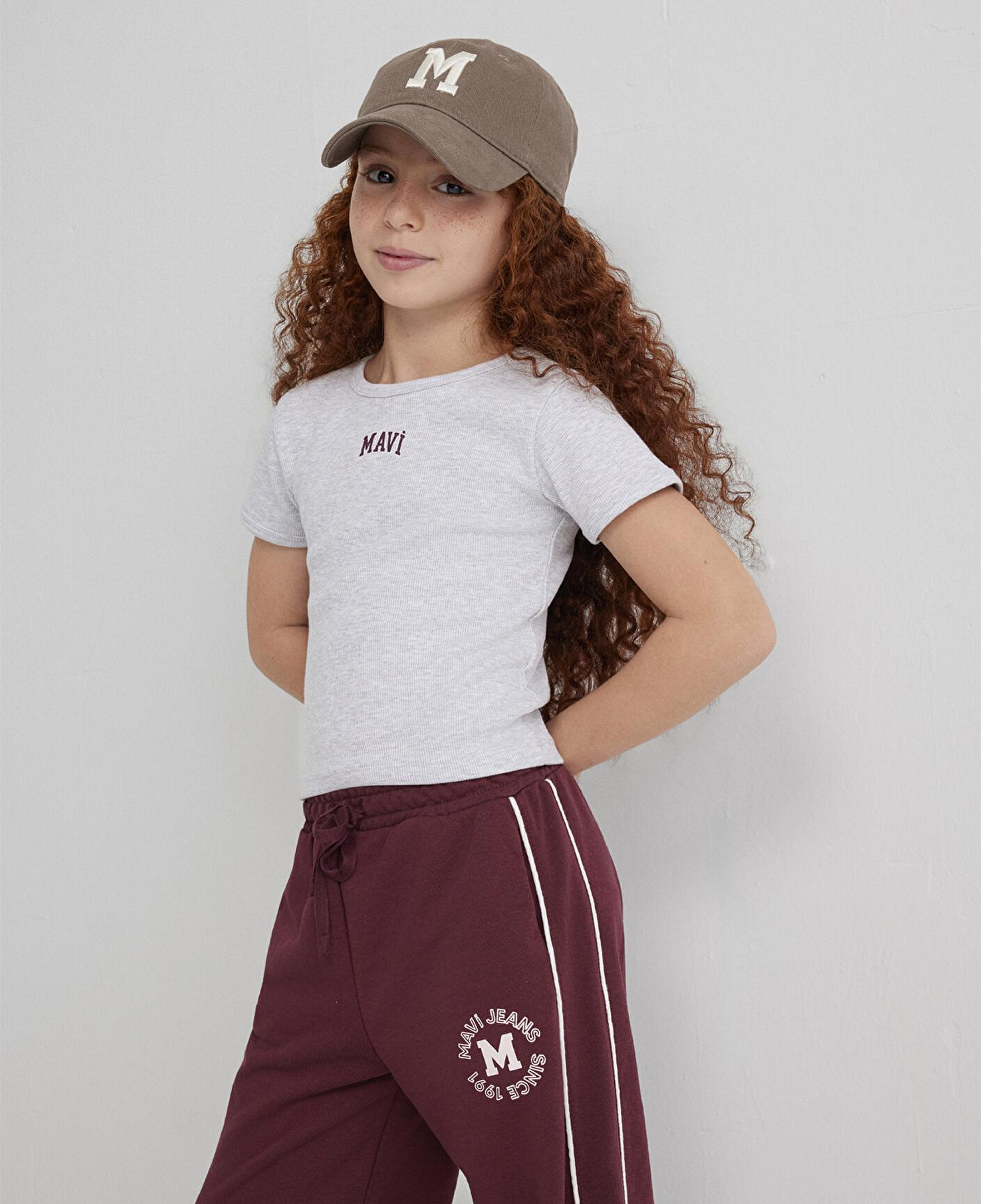 Mavi Mavi Logo Baskılı Gri Tişört Fitted / Vücuda Oturan Kesim 7610350-88467