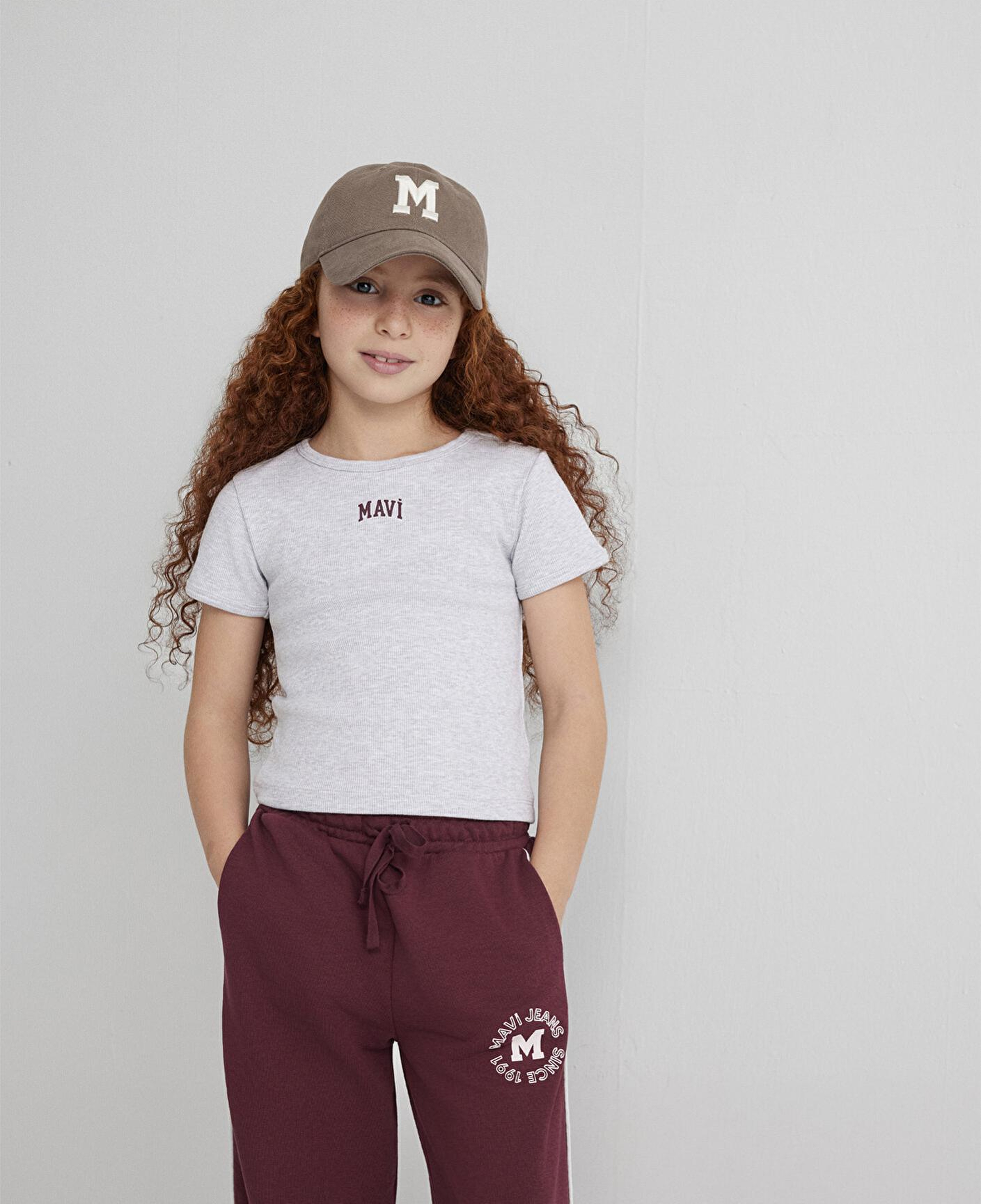 Mavi Mavi Logo Baskılı Gri Tişört Fitted / Vücuda Oturan Kesim 7610350-88467