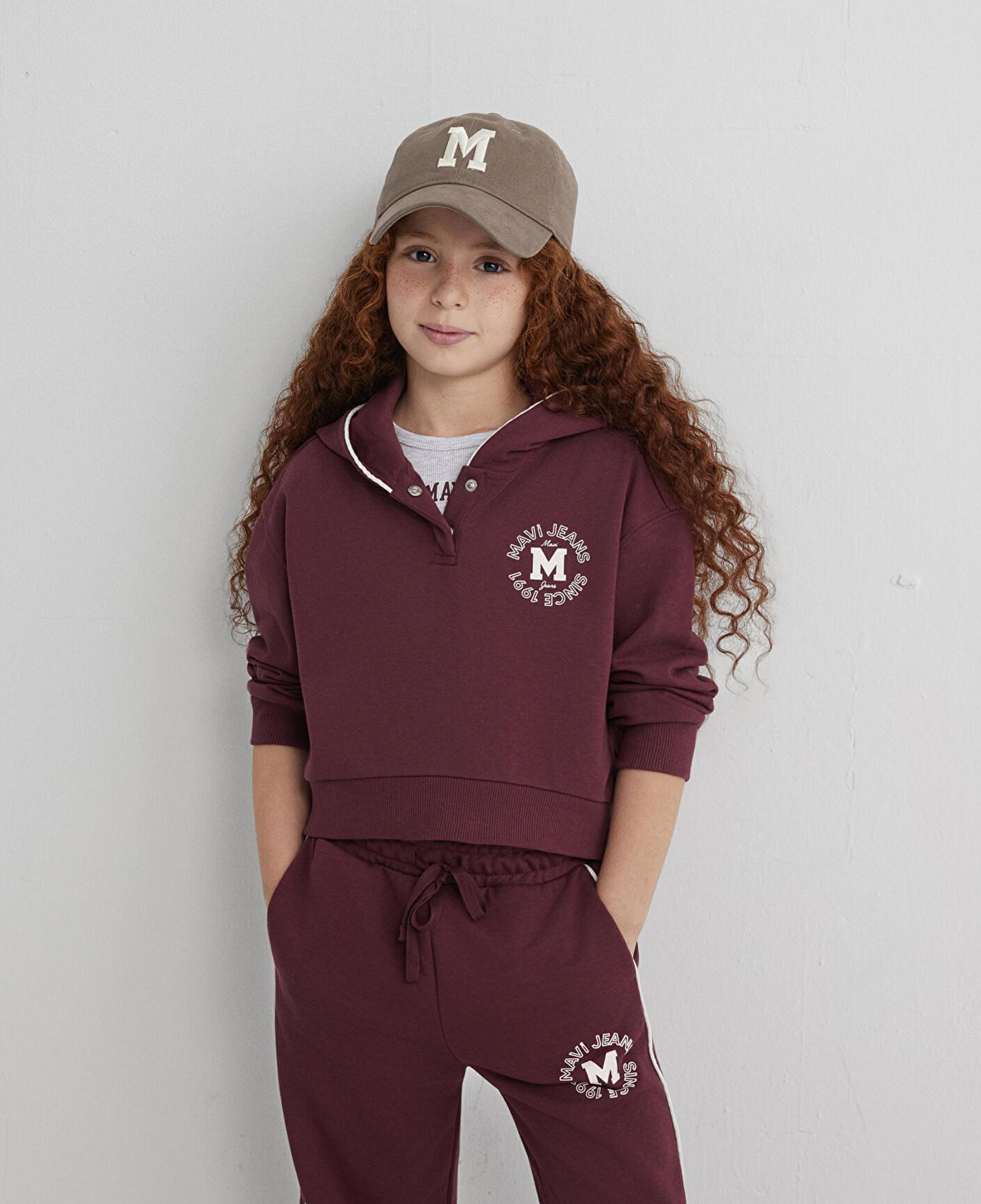 Mavi Mavi Jeans Baskılı Bordo Sweatshirt 7S10122-70393