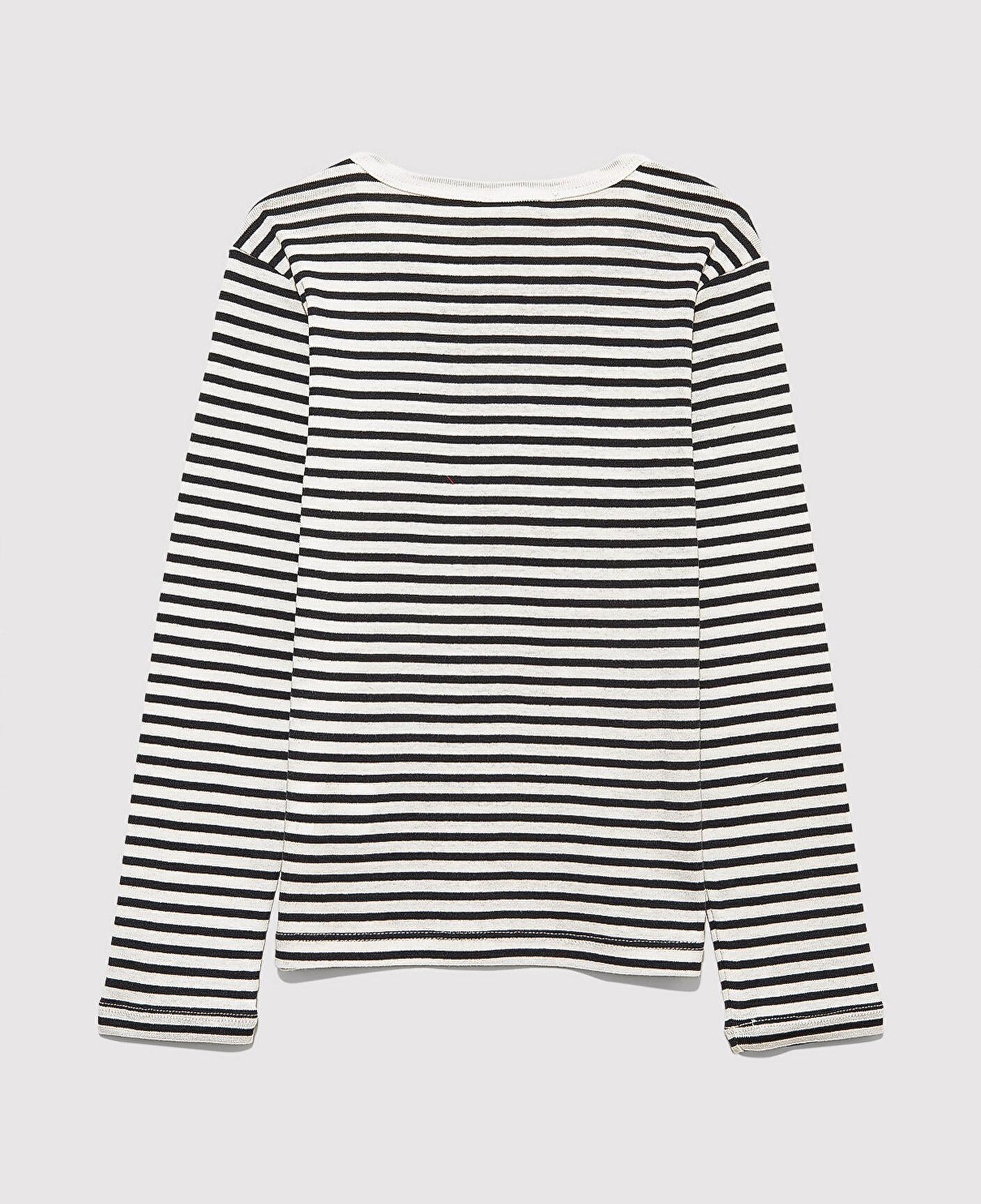 Mavi Çizgili Basic Tişört Fitted / Vücuda Oturan Kesim 7610351-86625