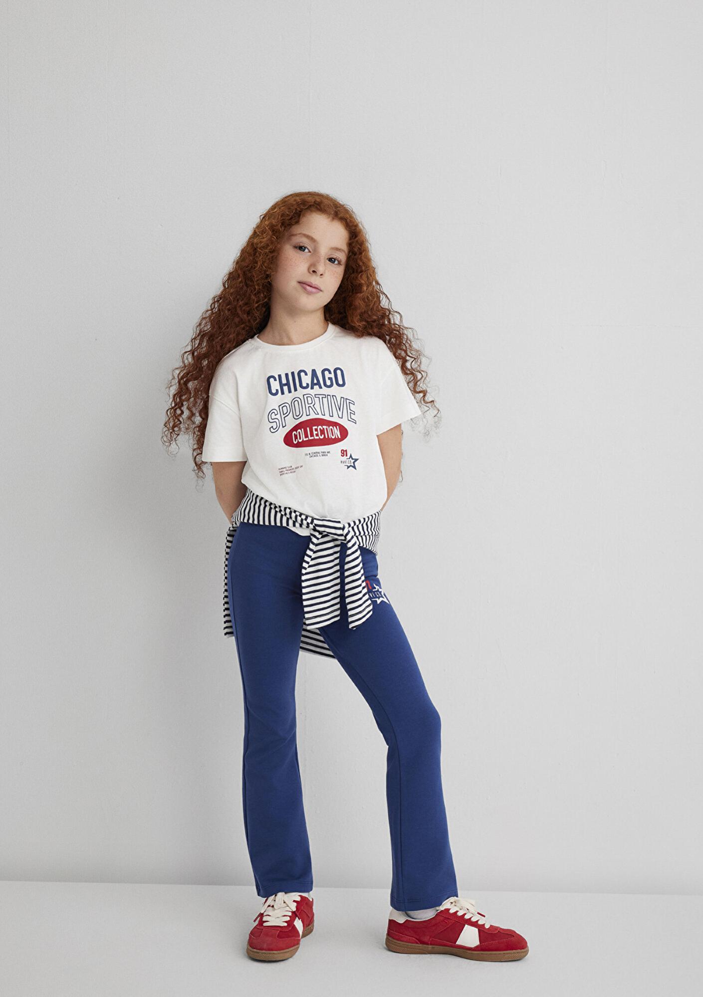 Mavi Chicago Baskılı Ekru Tişört Loose Fit / Bol Rahat Kesim 7610344-70057