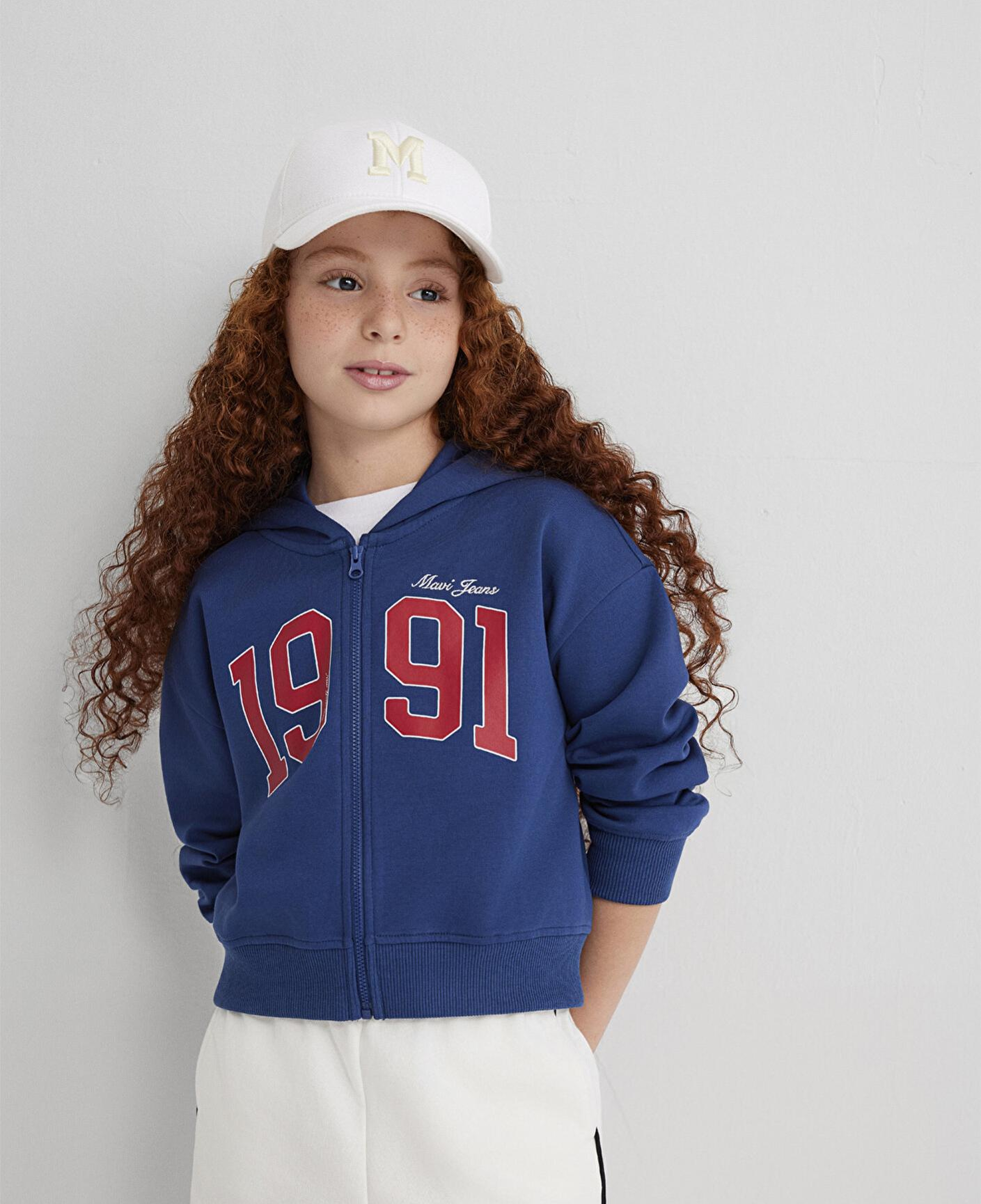 Mavi 1991 Baskılı Fermuarlı Sweatshirt 7S10119-70721