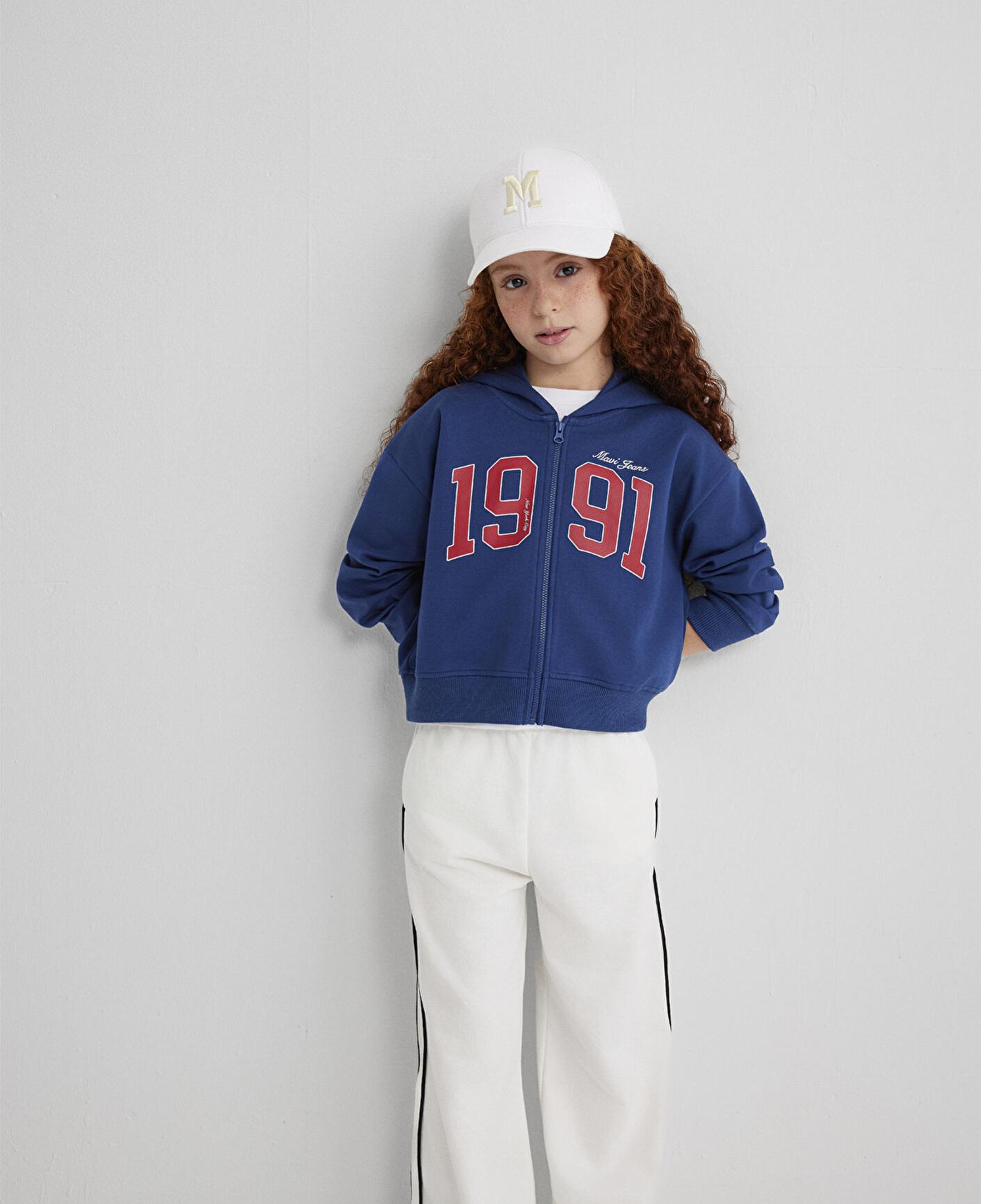 Mavi 1991 Baskılı Fermuarlı Sweatshirt 7S10119-70721