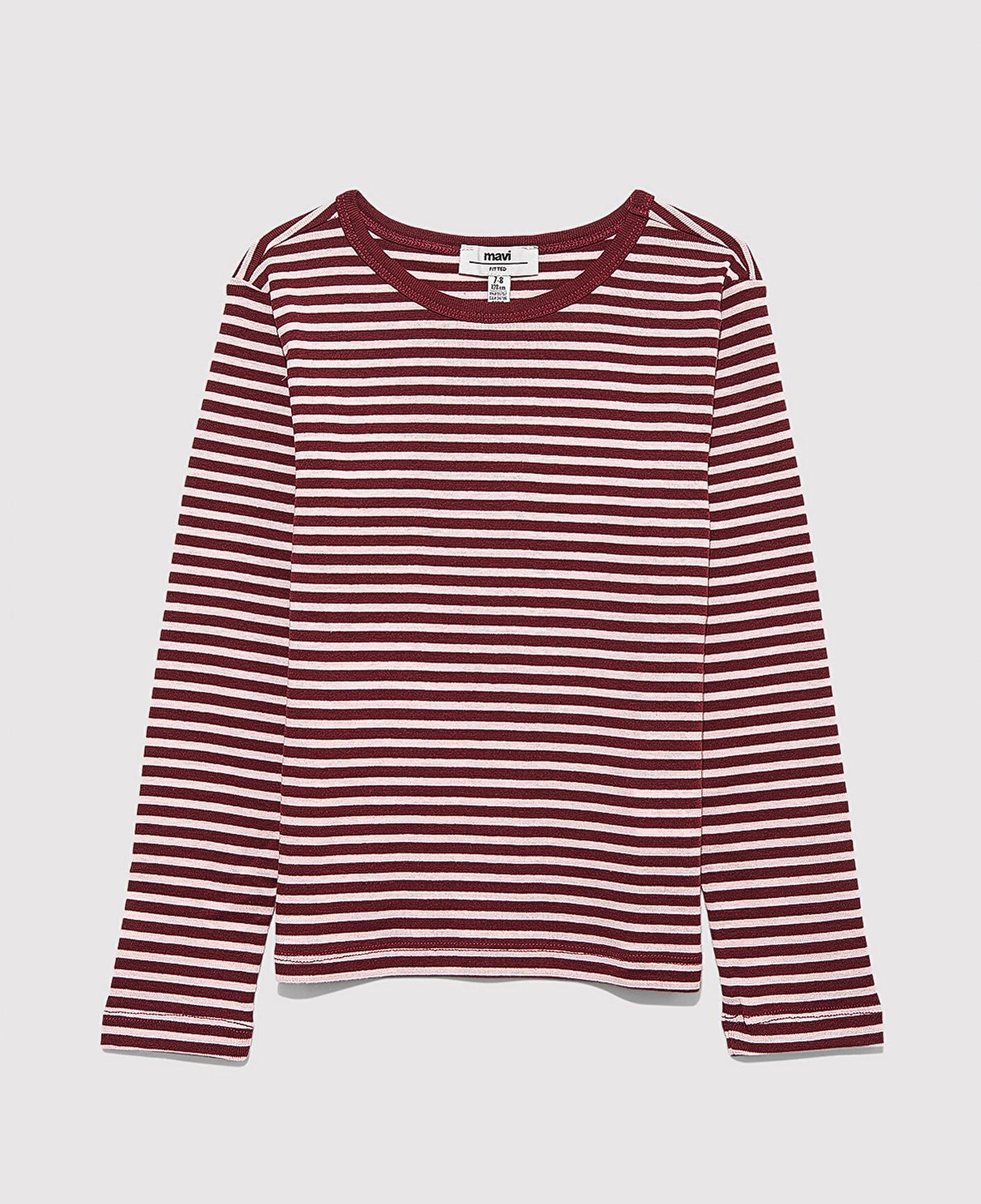 Mavi Çizgili Basic Tişört Fitted / Vücuda Oturan Kesim 7610351-88614