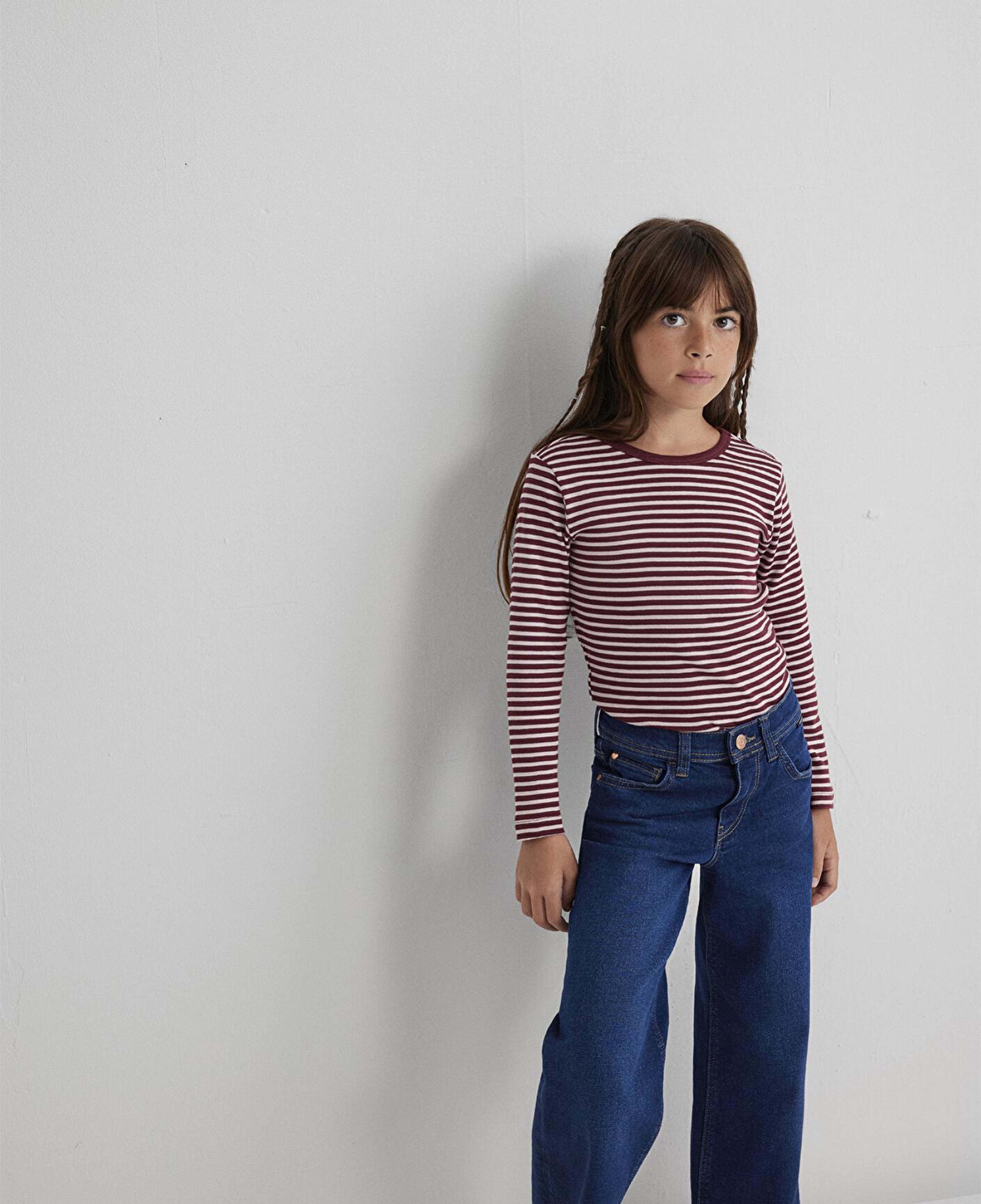 Mavi Çizgili Basic Tişört Fitted / Vücuda Oturan Kesim 7610351-88614