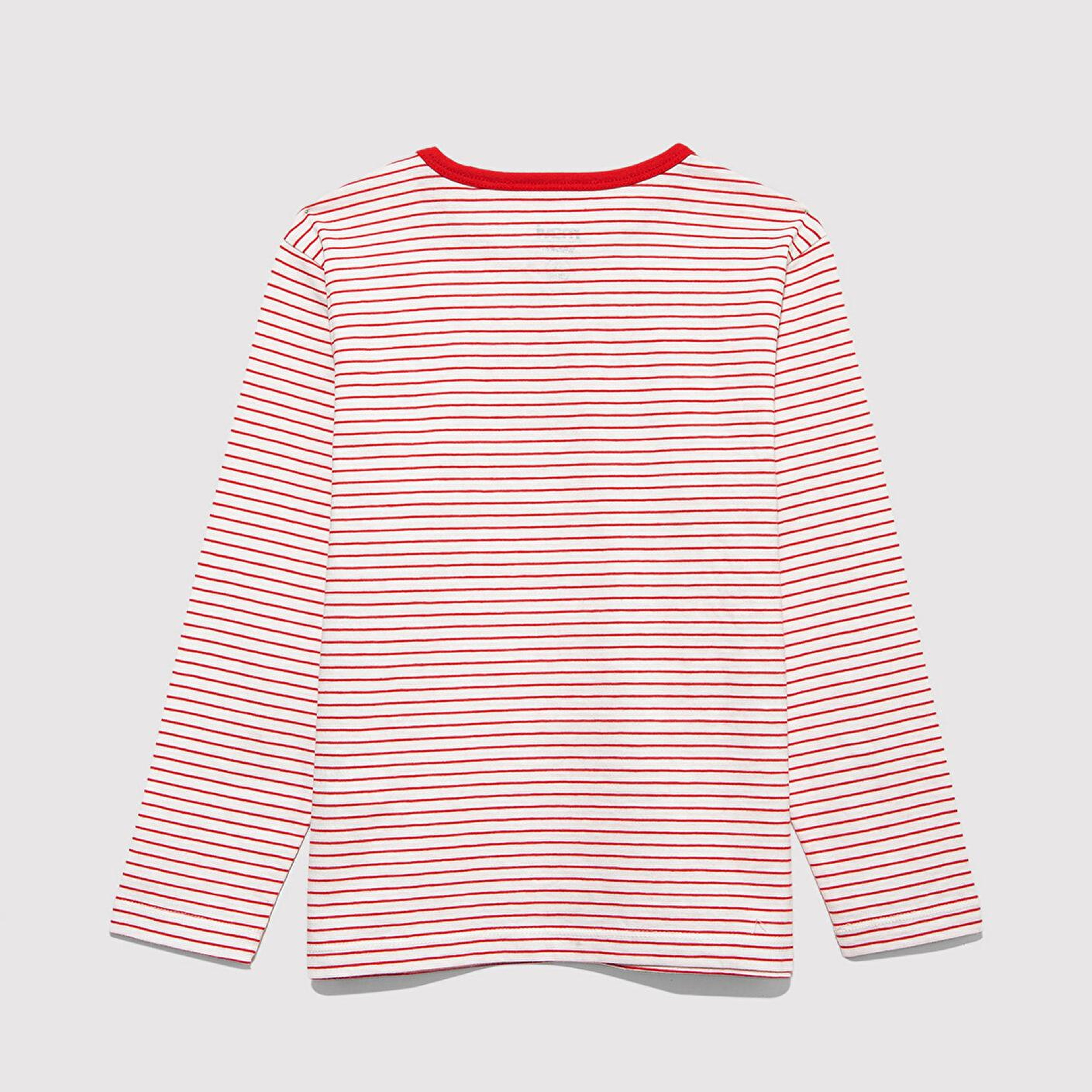 Mavi Uzun Kollu Çizgili Tişört Regular Fit / Normal Kesim 7610357-90989