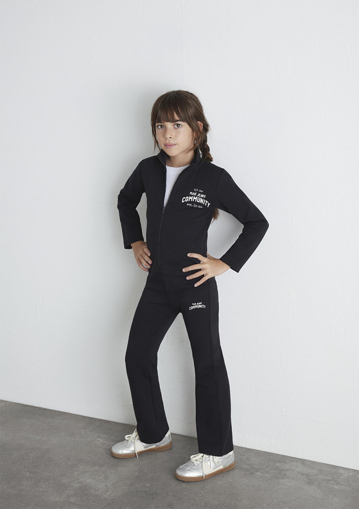 Mavi Mavi Jeans Baskılı Siyah İnterlok Sweatshirt 7S10129-900