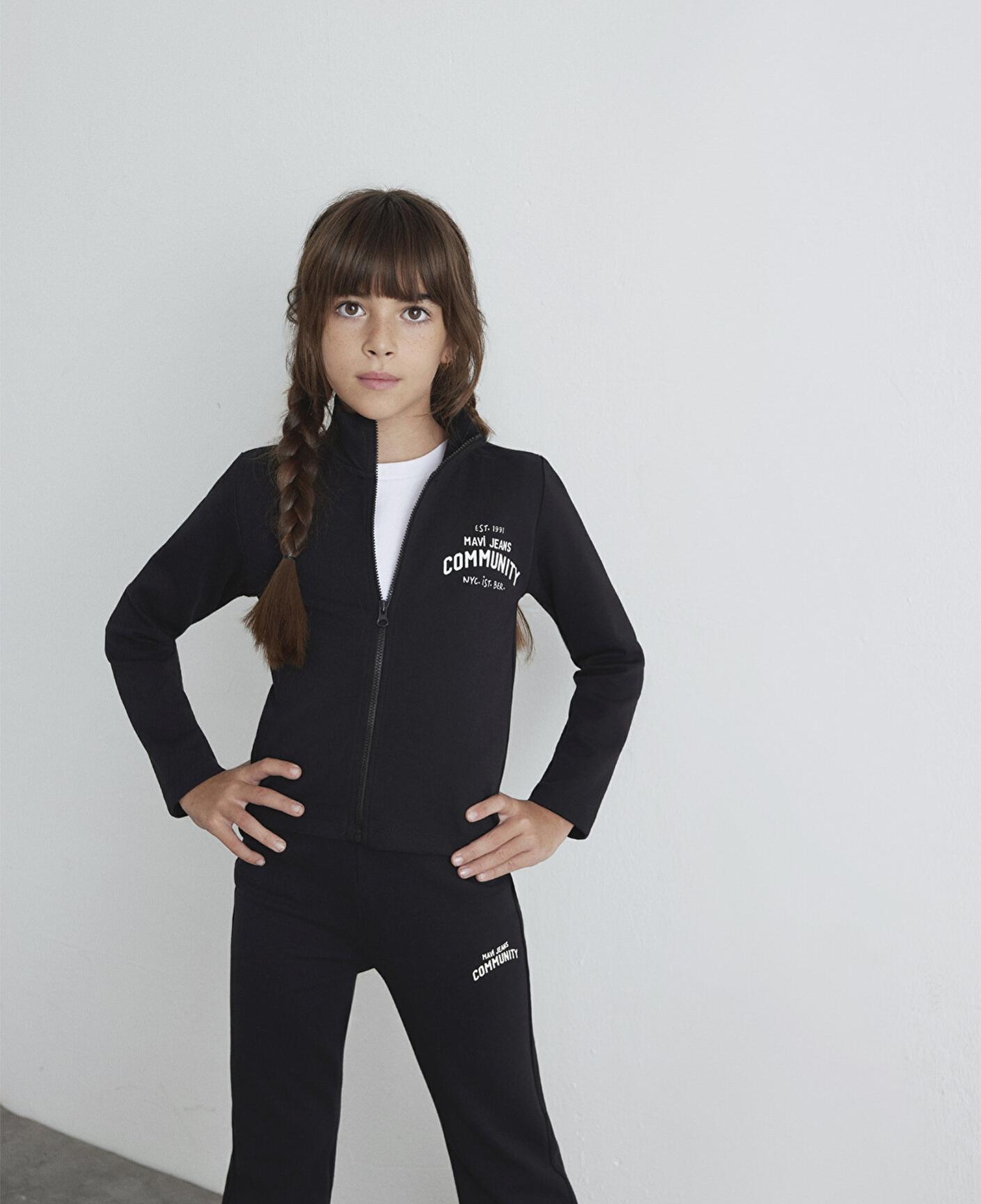 Mavi Mavi Jeans Baskılı Siyah İnterlok Sweatshirt 7S10129-900