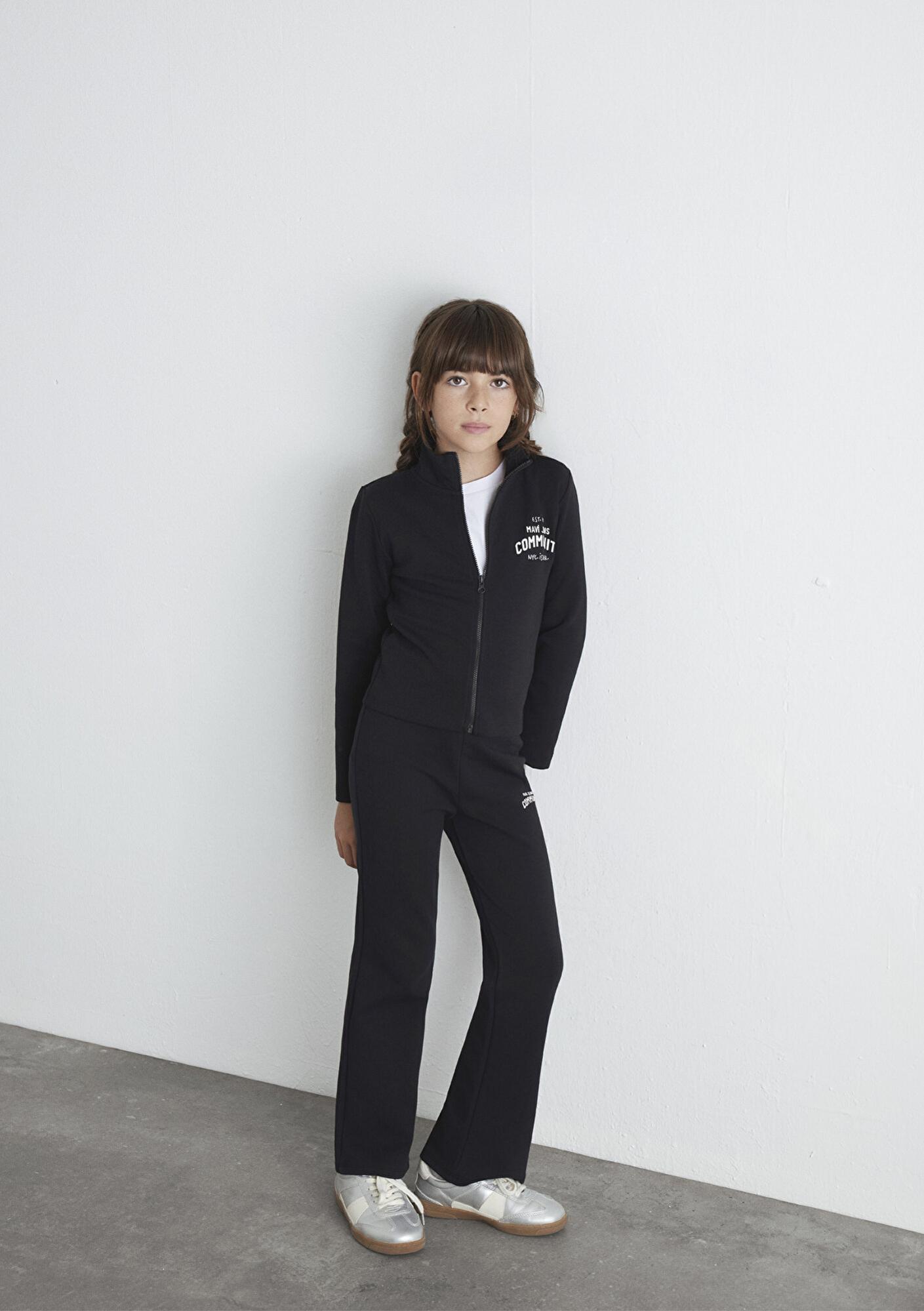 Mavi Mavi Jeans Baskılı Siyah İnterlok Sweatshirt 7S10129-900