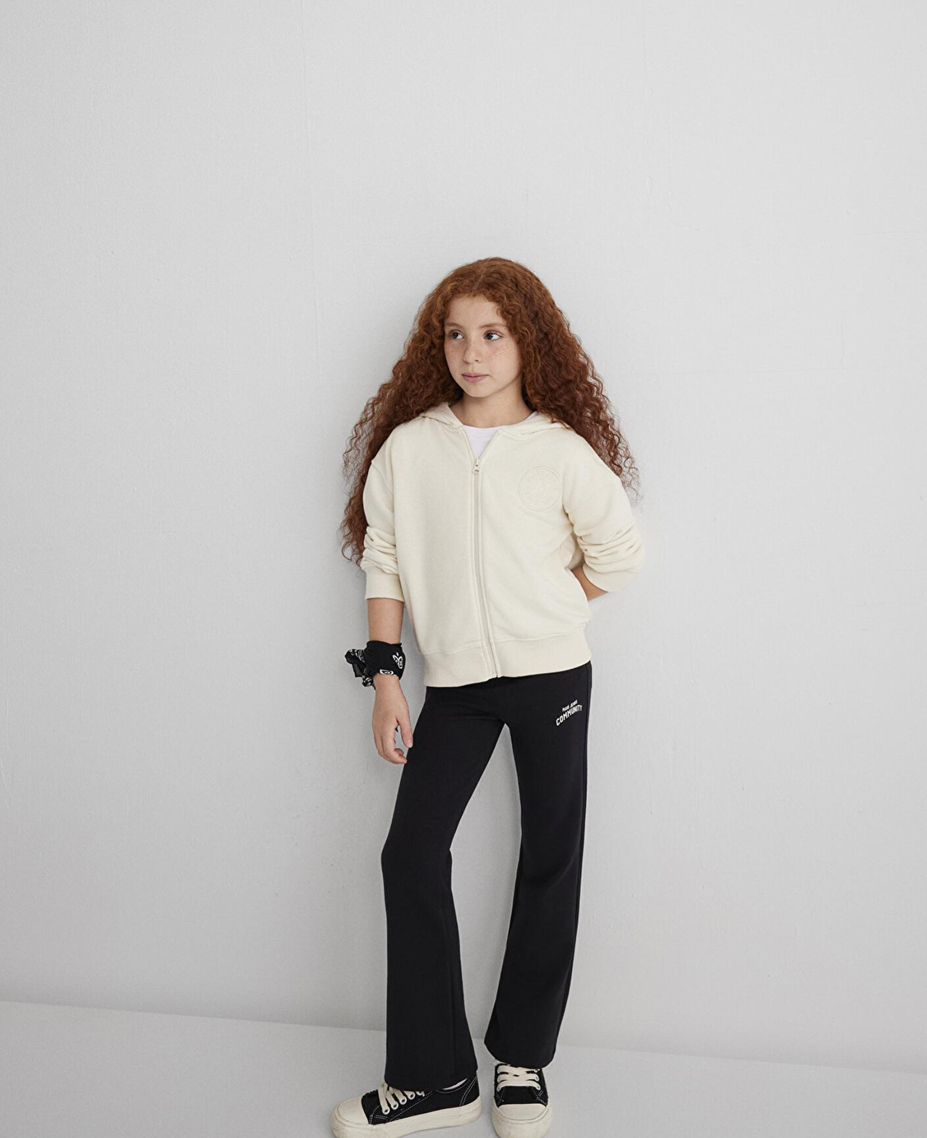 Mavi İspanyol Paça Siyah İnterlok Eşofman Altı 7010035-900