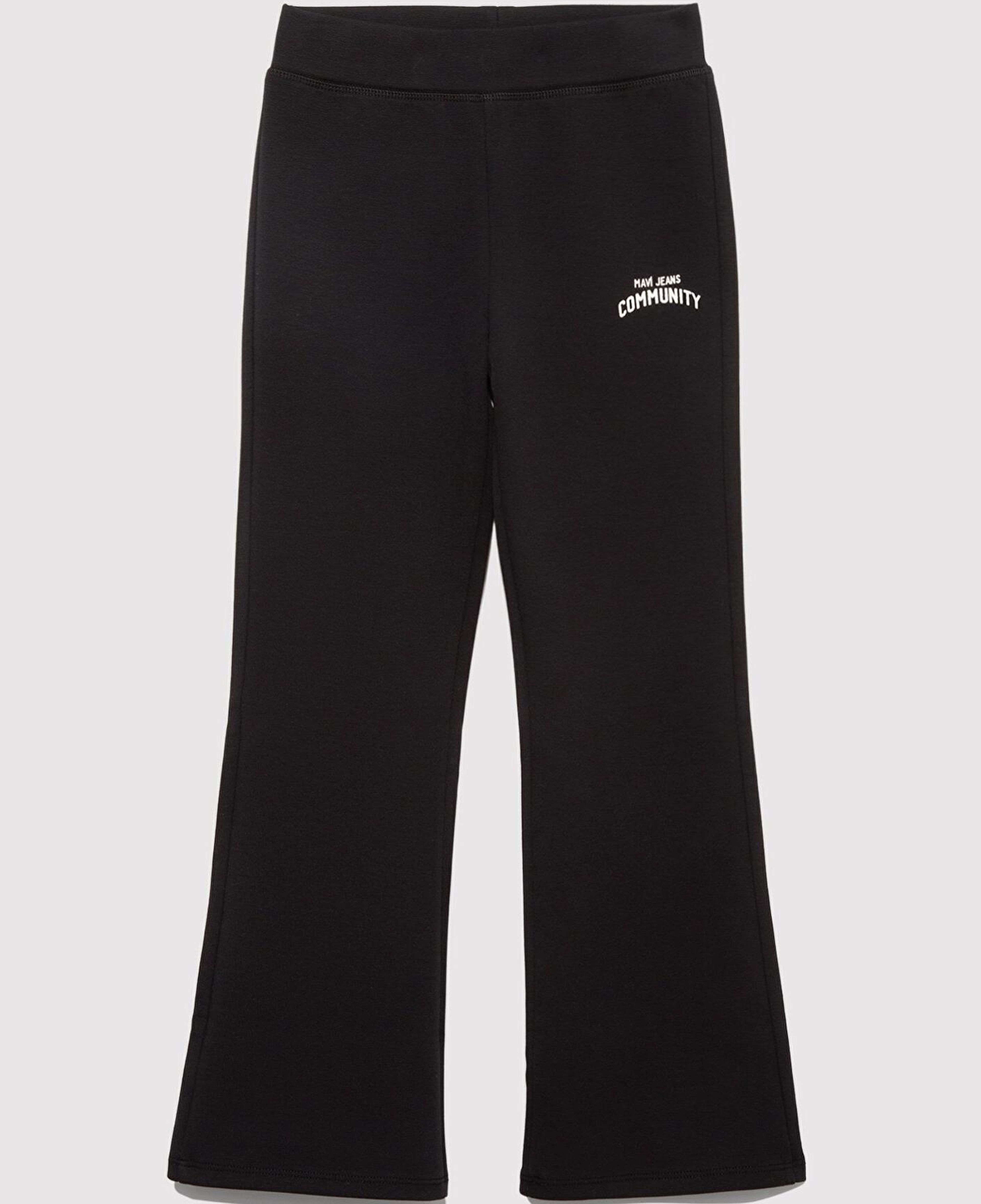 Mavi İspanyol Paça Siyah İnterlok Eşofman Altı 7010035-900