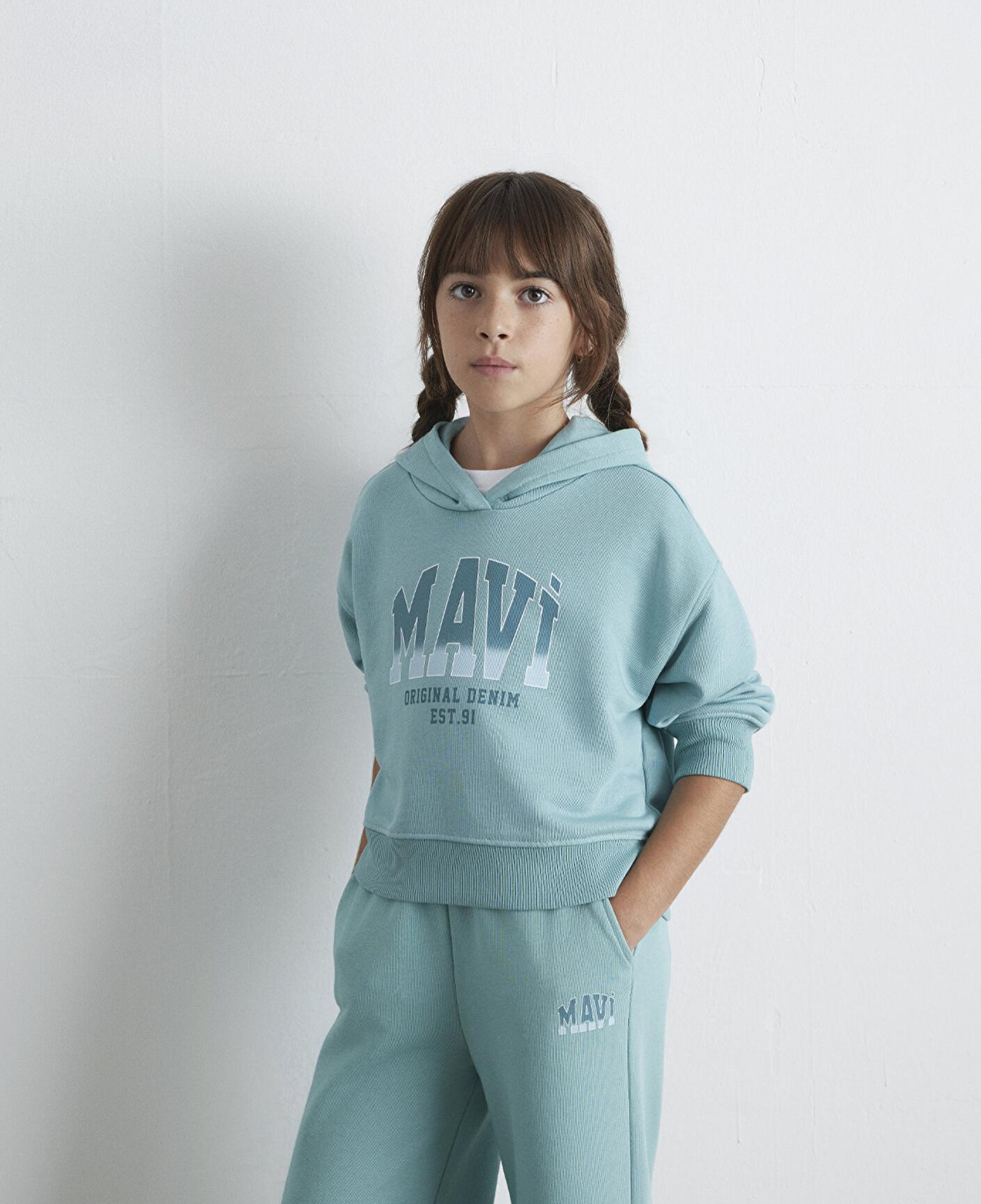 Mavi Mavi Logo Baskılı Yeşil Sweatshirt 7S10124-71748